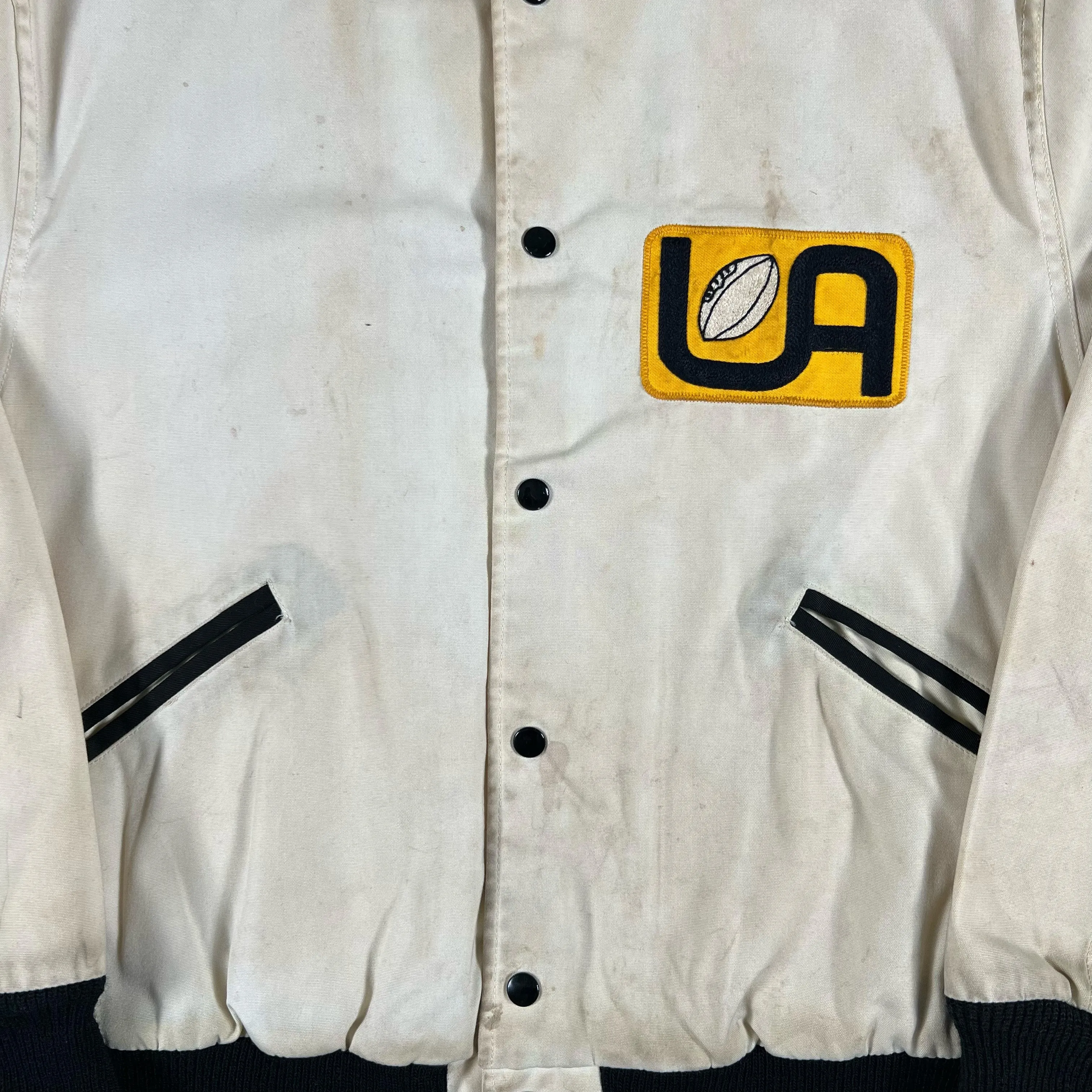 50s Cotton Chain Stitch Varsity Jacket- XL