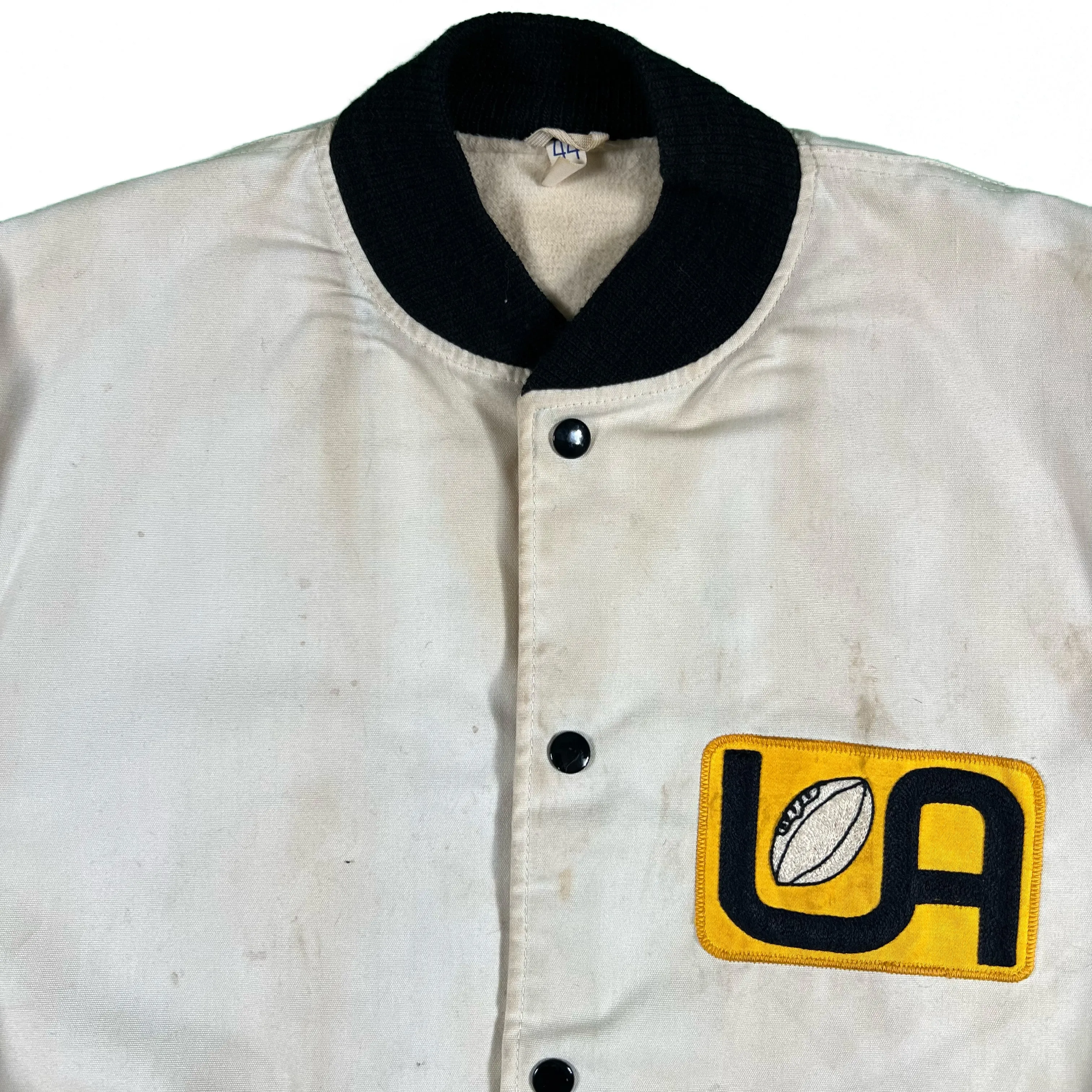 50s Cotton Chain Stitch Varsity Jacket- XL