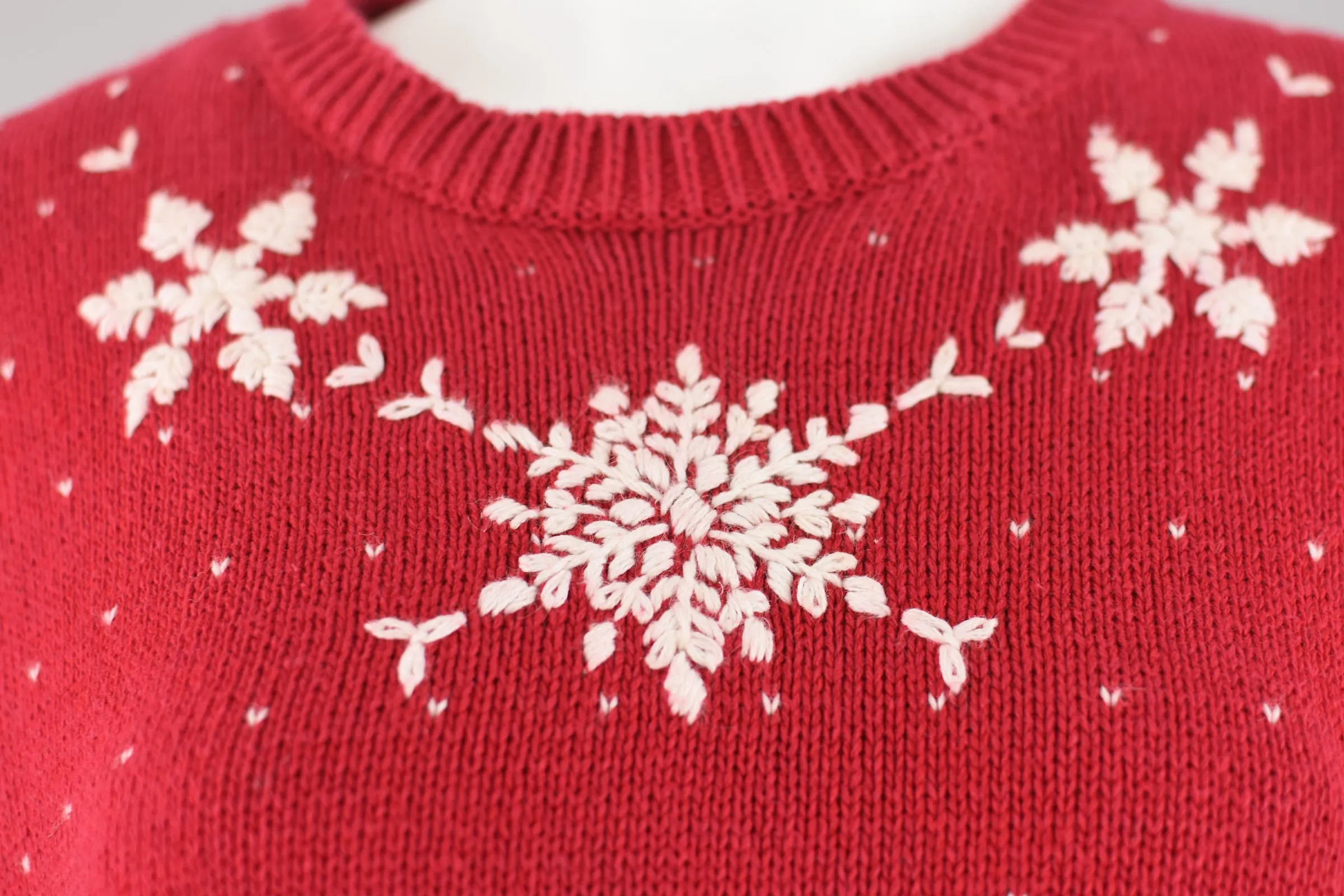 90s Holiday Snowflake Sweater Women's Large