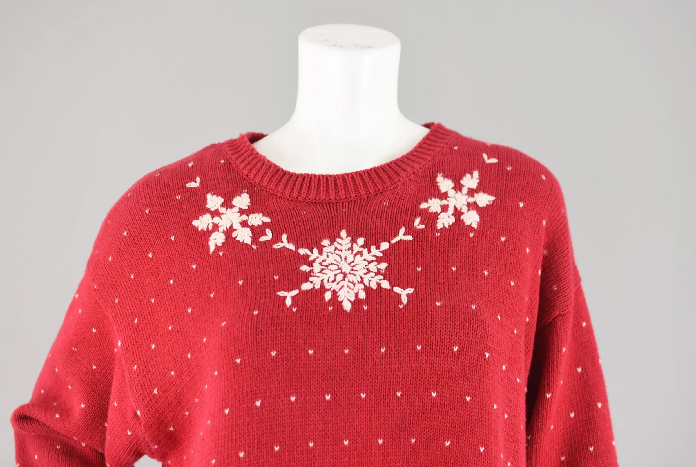 90s Holiday Snowflake Sweater Women's Large