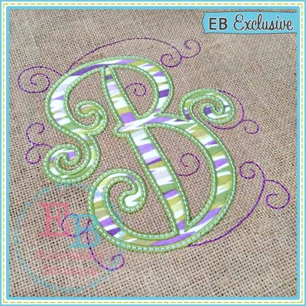 Antique Swirls Applique Alphabet