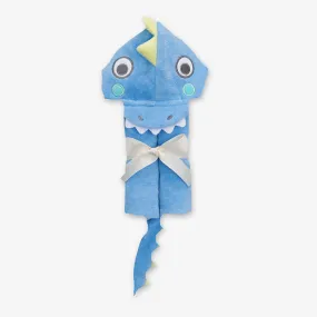 Blue Dino Hooded Baby Bath Wrap