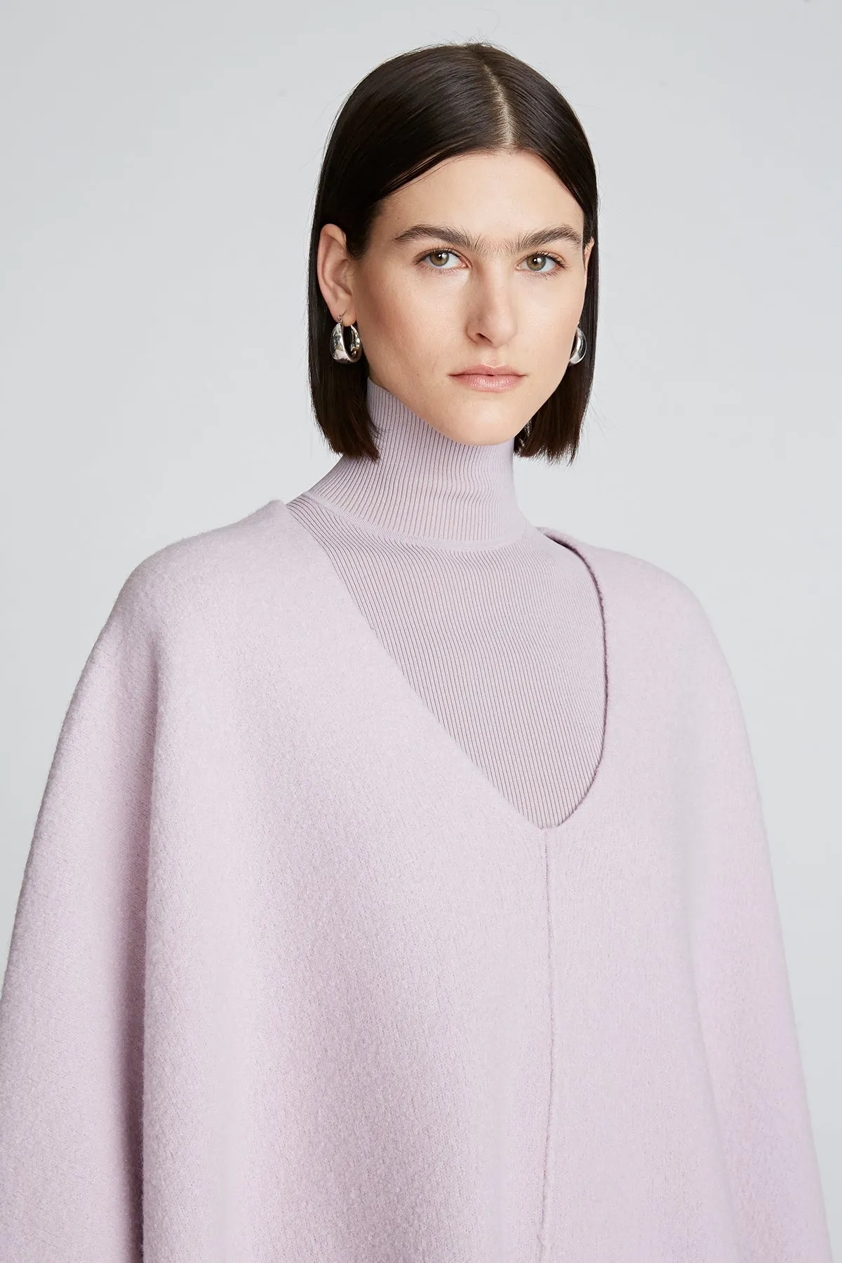 Bridget Poncho In Boiled Wool