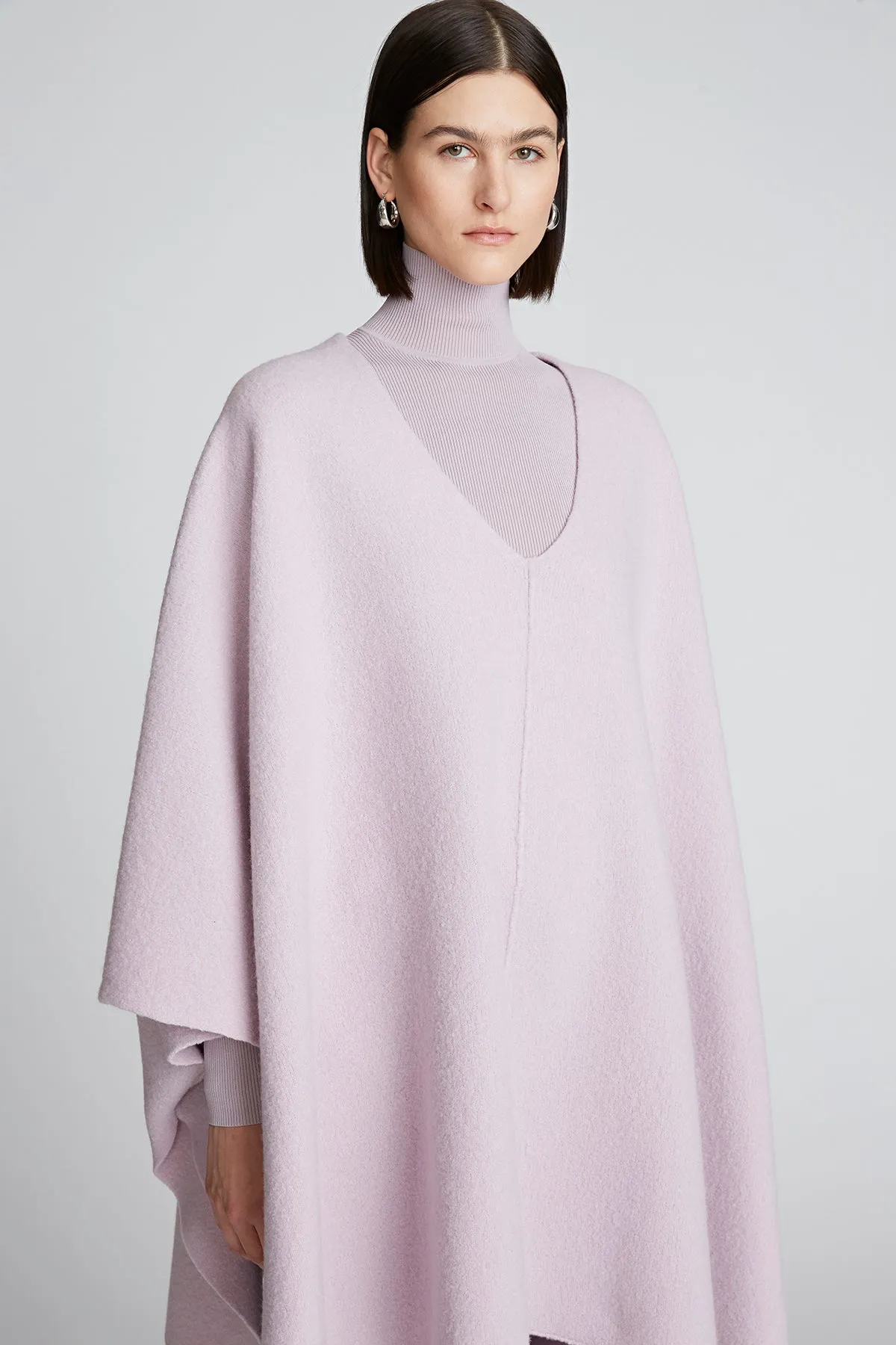 Bridget Poncho In Boiled Wool