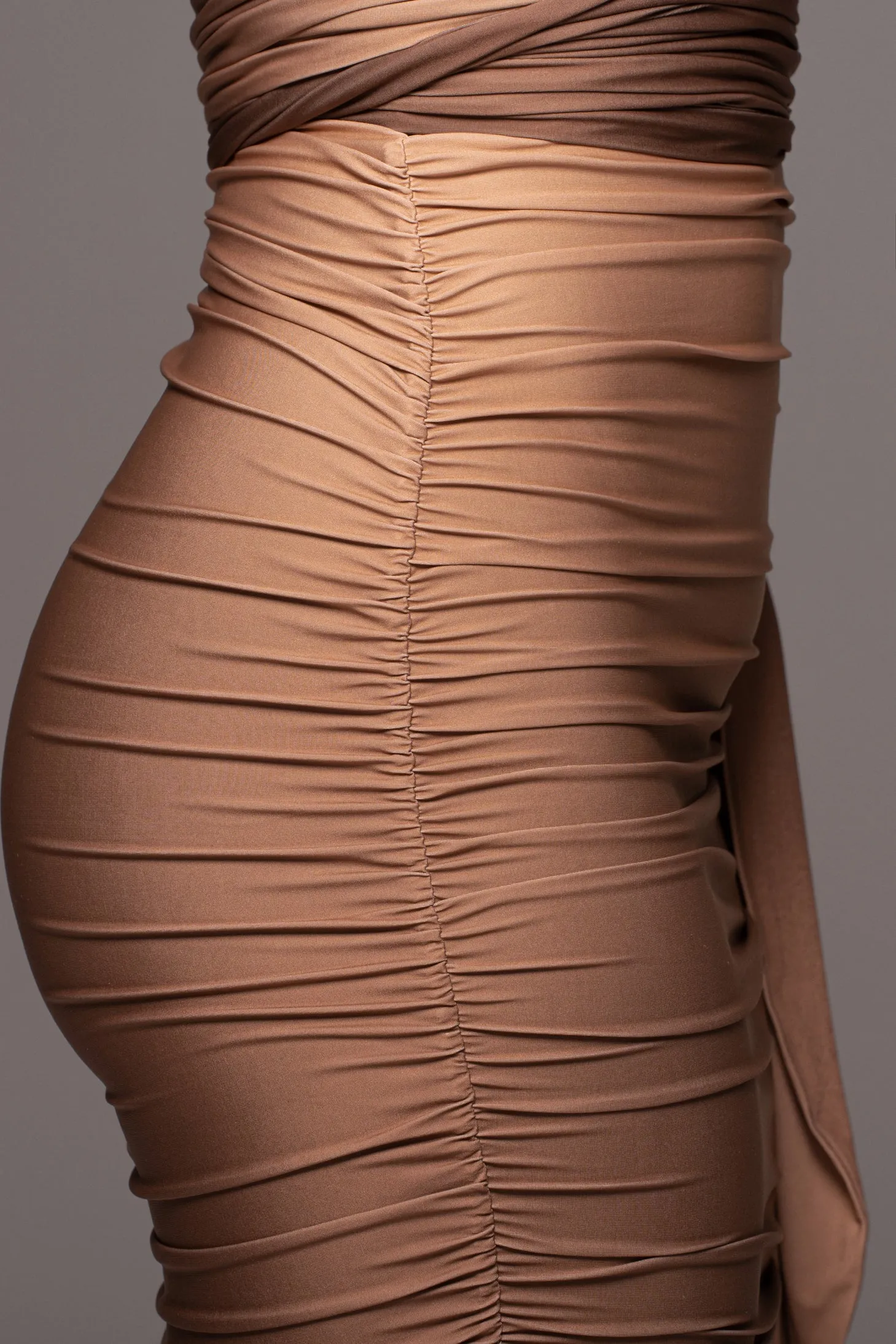 Brown Ombré Edge Of Romance Midi Dress