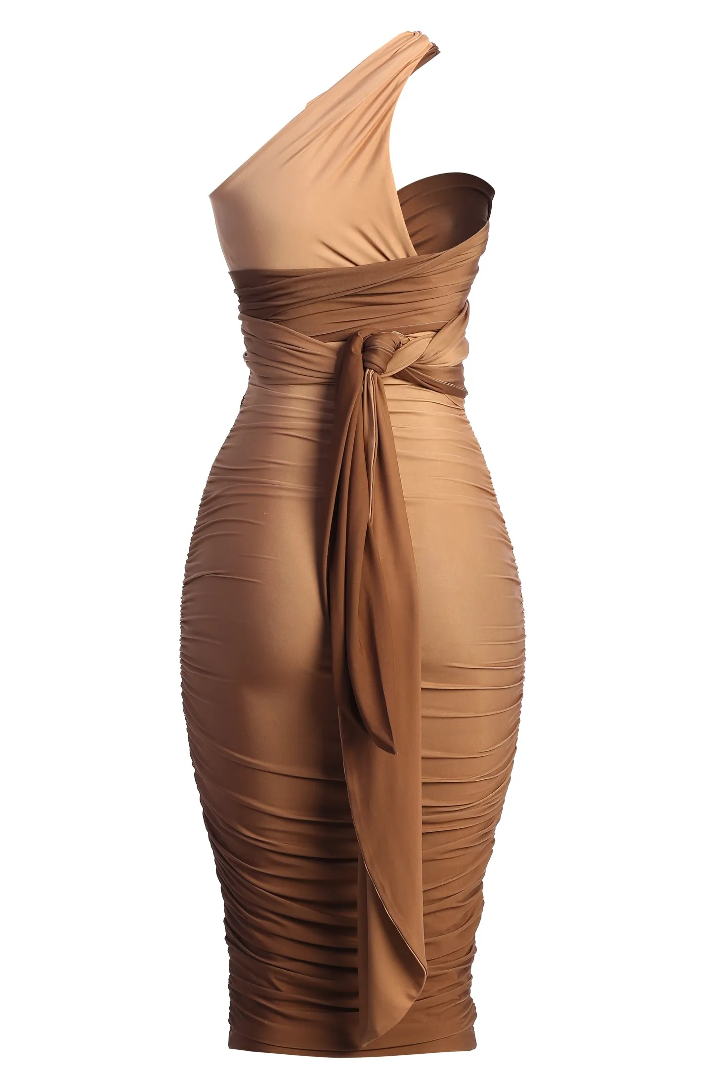 Brown Ombré Edge Of Romance Midi Dress