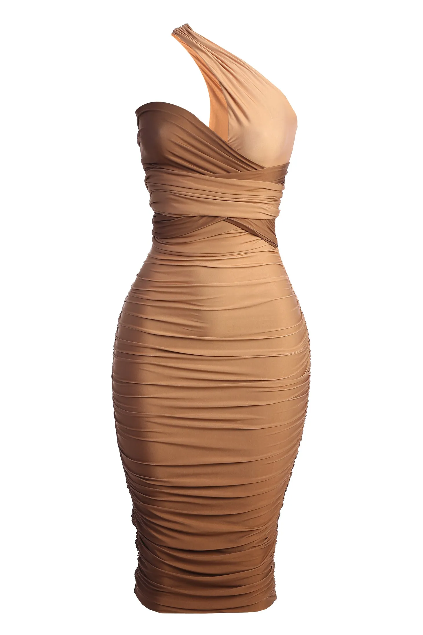 Brown Ombré Edge Of Romance Midi Dress