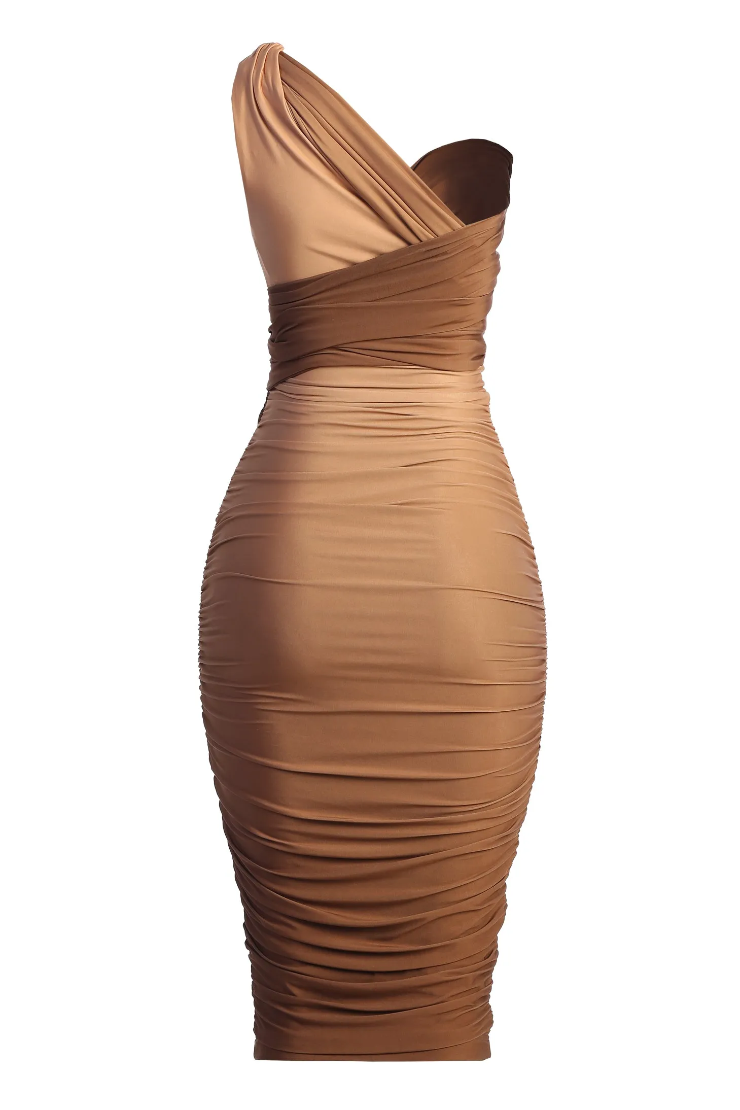 Brown Ombré Edge Of Romance Midi Dress