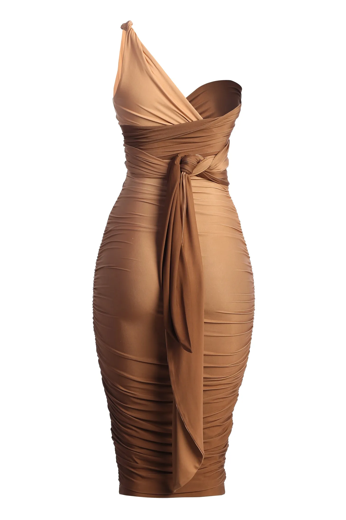 Brown Ombré Edge Of Romance Midi Dress