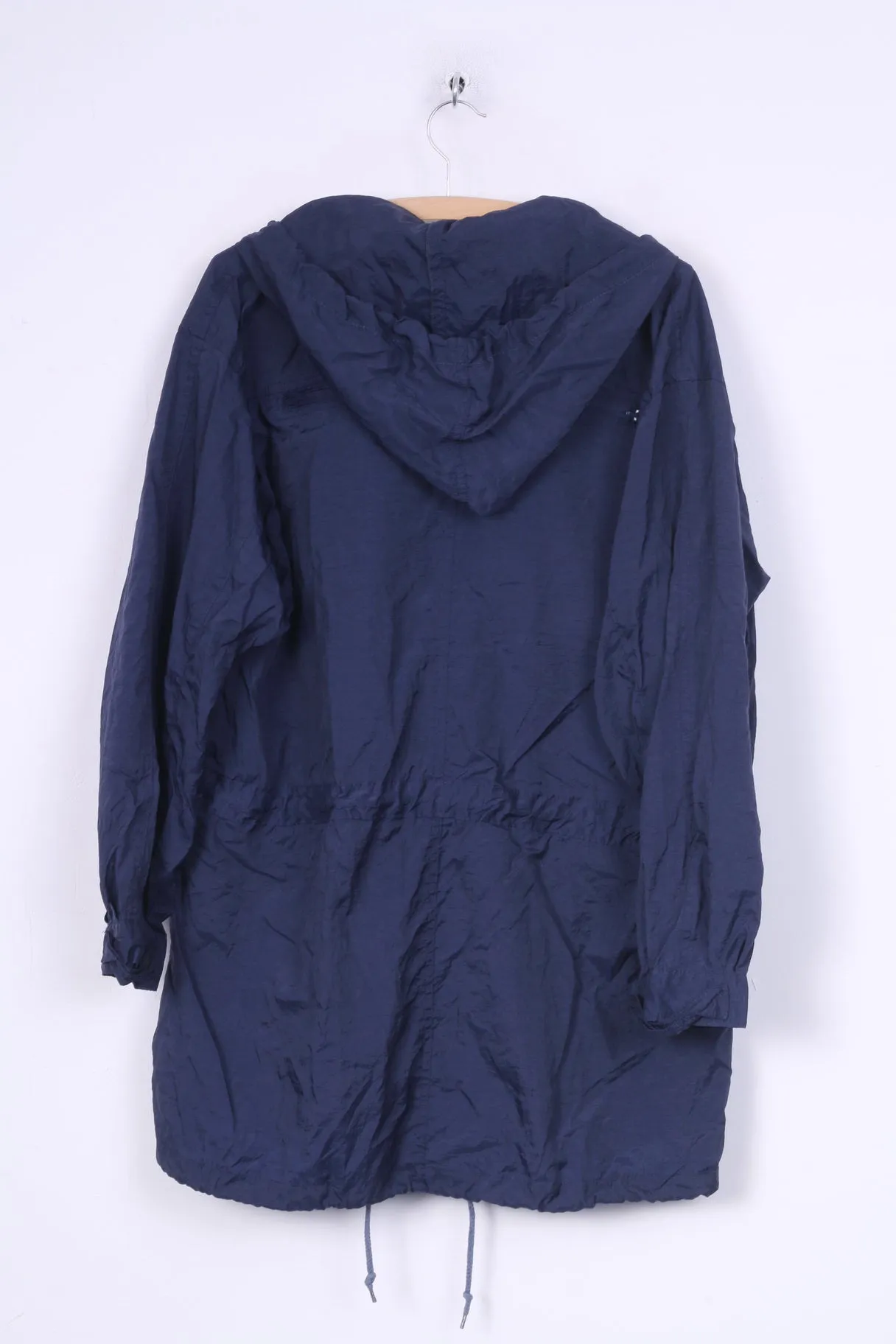 Casual Womens 40 L Parka Rain Jacket Full Zipper Nylon Waterproof Hooded Lightweight Nylon Vintage