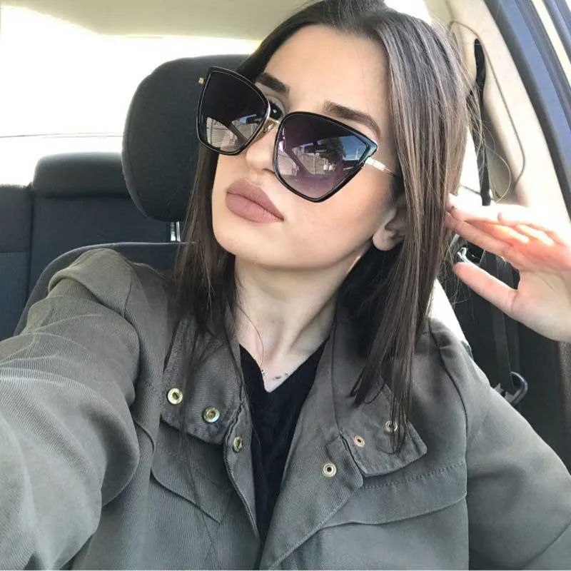 Cat Eye Sunglasses Women Brand Designer Alloy Sun Glasses Vintage Metal Female Glasses Oculos Feminino Gafas De Sol UV400