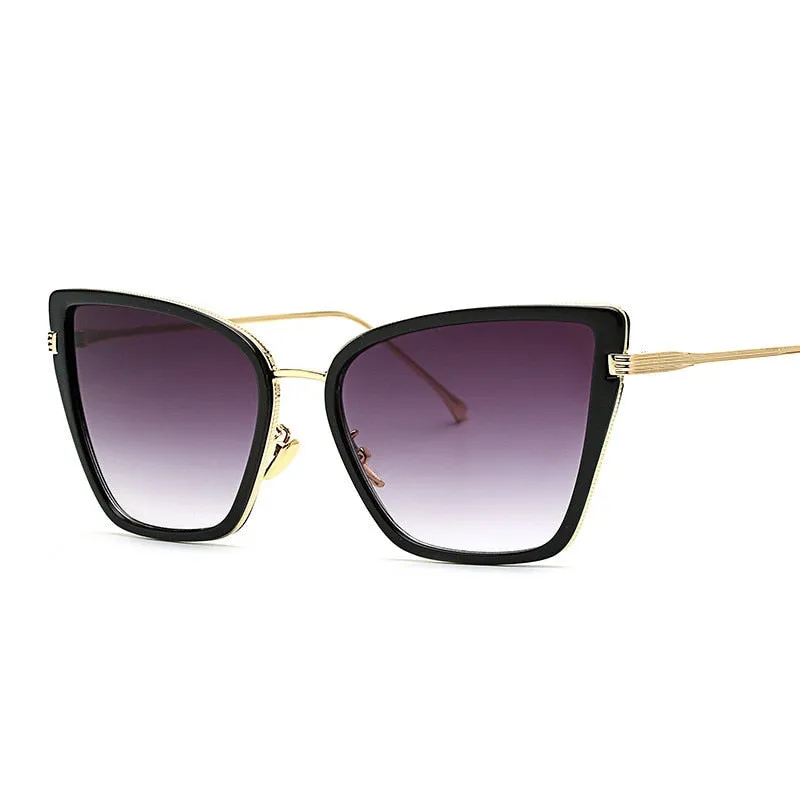 Cat Eye Sunglasses Women Brand Designer Alloy Sun Glasses Vintage Metal Female Glasses Oculos Feminino Gafas De Sol UV400