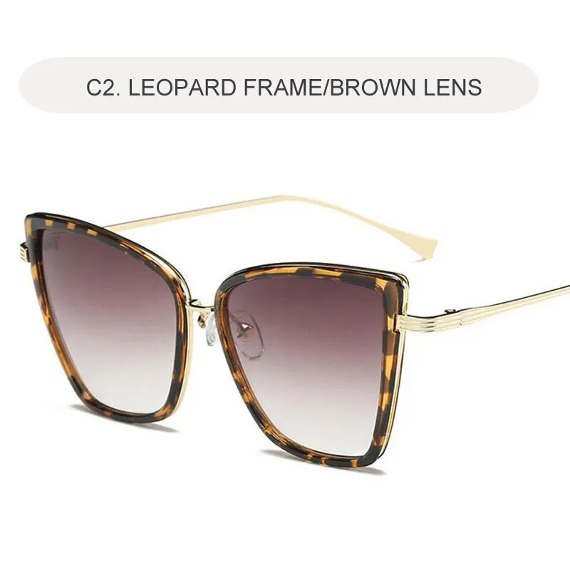 Cat Eye Sunglasses Women Brand Designer Alloy Sun Glasses Vintage Metal Female Glasses Oculos Feminino Gafas De Sol UV400