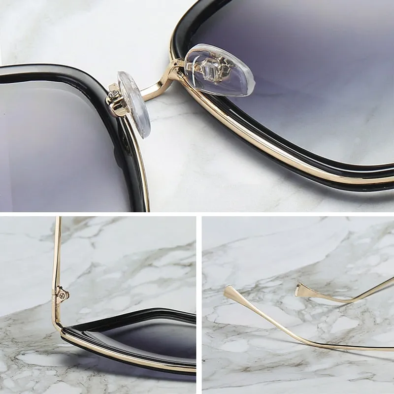 Cat Eye Sunglasses Women Brand Designer Alloy Sun Glasses Vintage Metal Female Glasses Oculos Feminino Gafas De Sol UV400