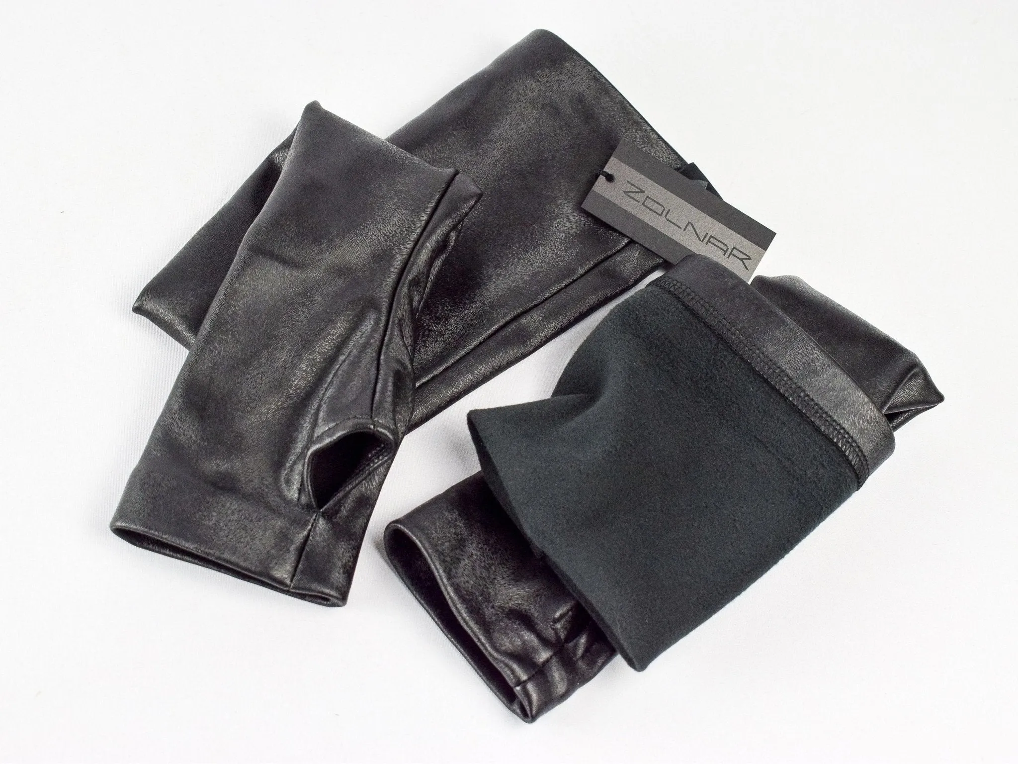 FG-PU Black water-resistant fleece arm warmers