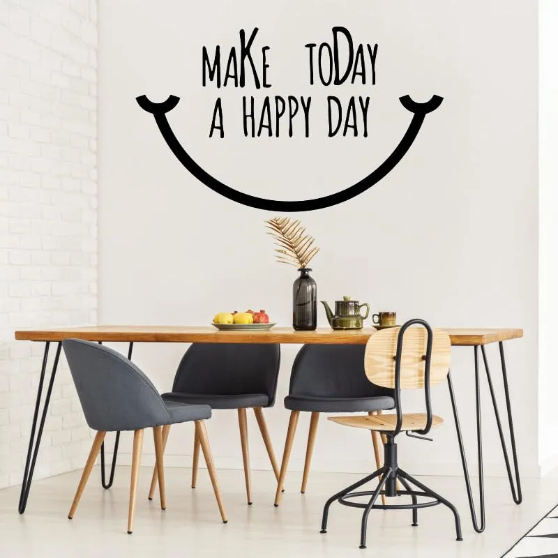 GADGETS WRAP Wall Decal Vinyl Sticker Make Today A Happy Day for Office Home Wall Decoration