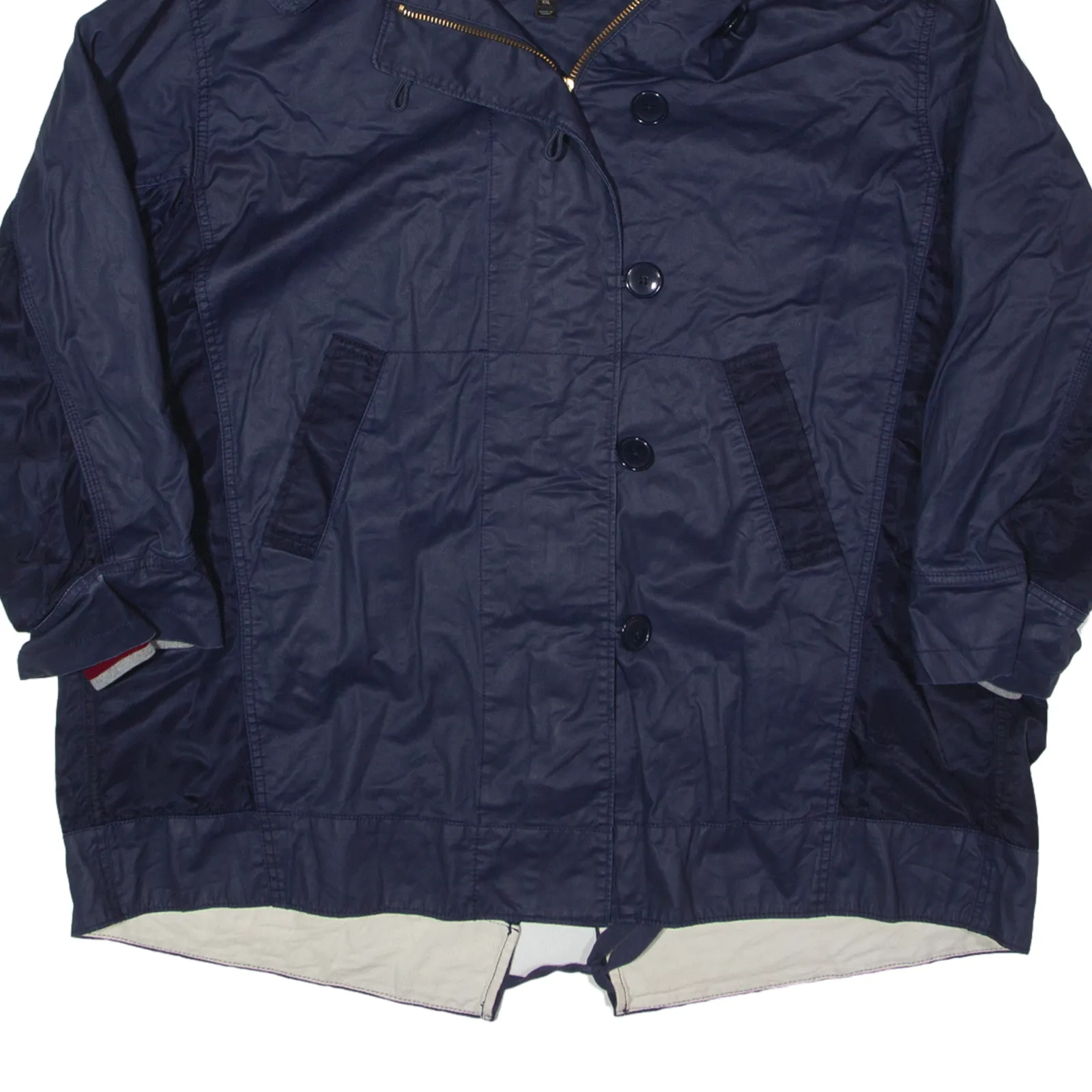 J CREW Lightweight Parka Jacket Blue Womens 2XL