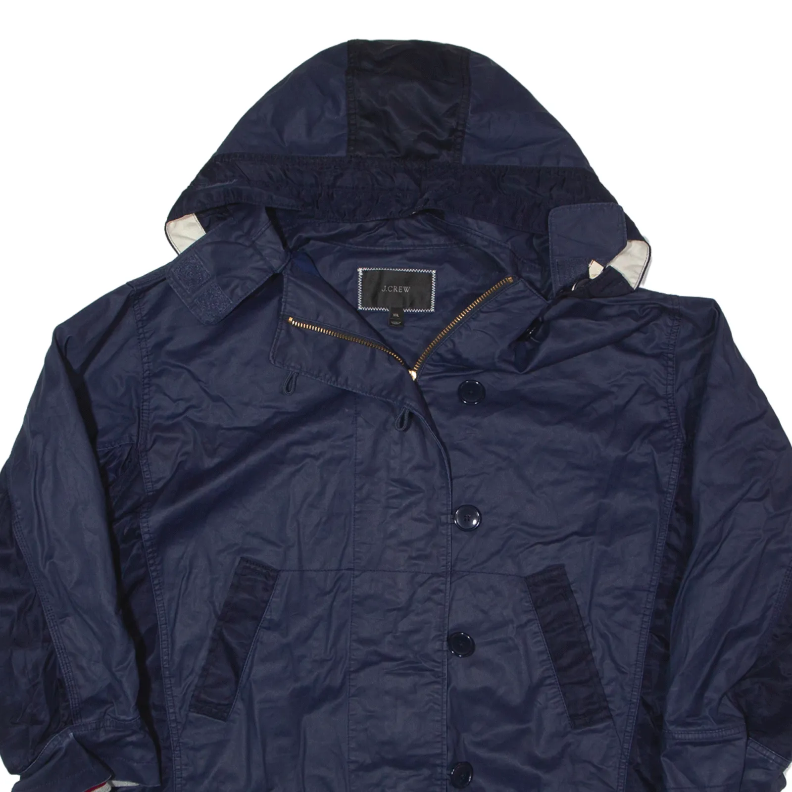 J CREW Lightweight Parka Jacket Blue Womens 2XL