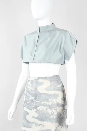 Mandarin Collar Crop Top