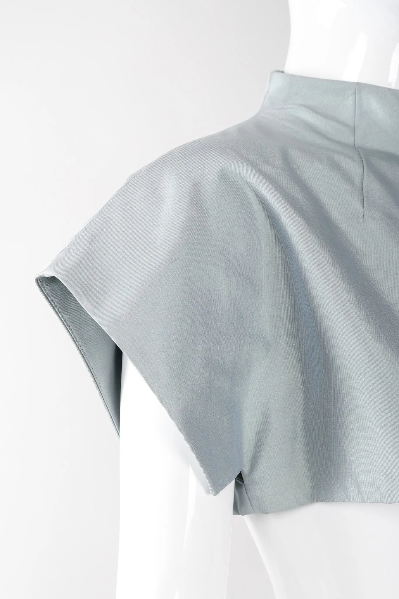 Mandarin Collar Crop Top