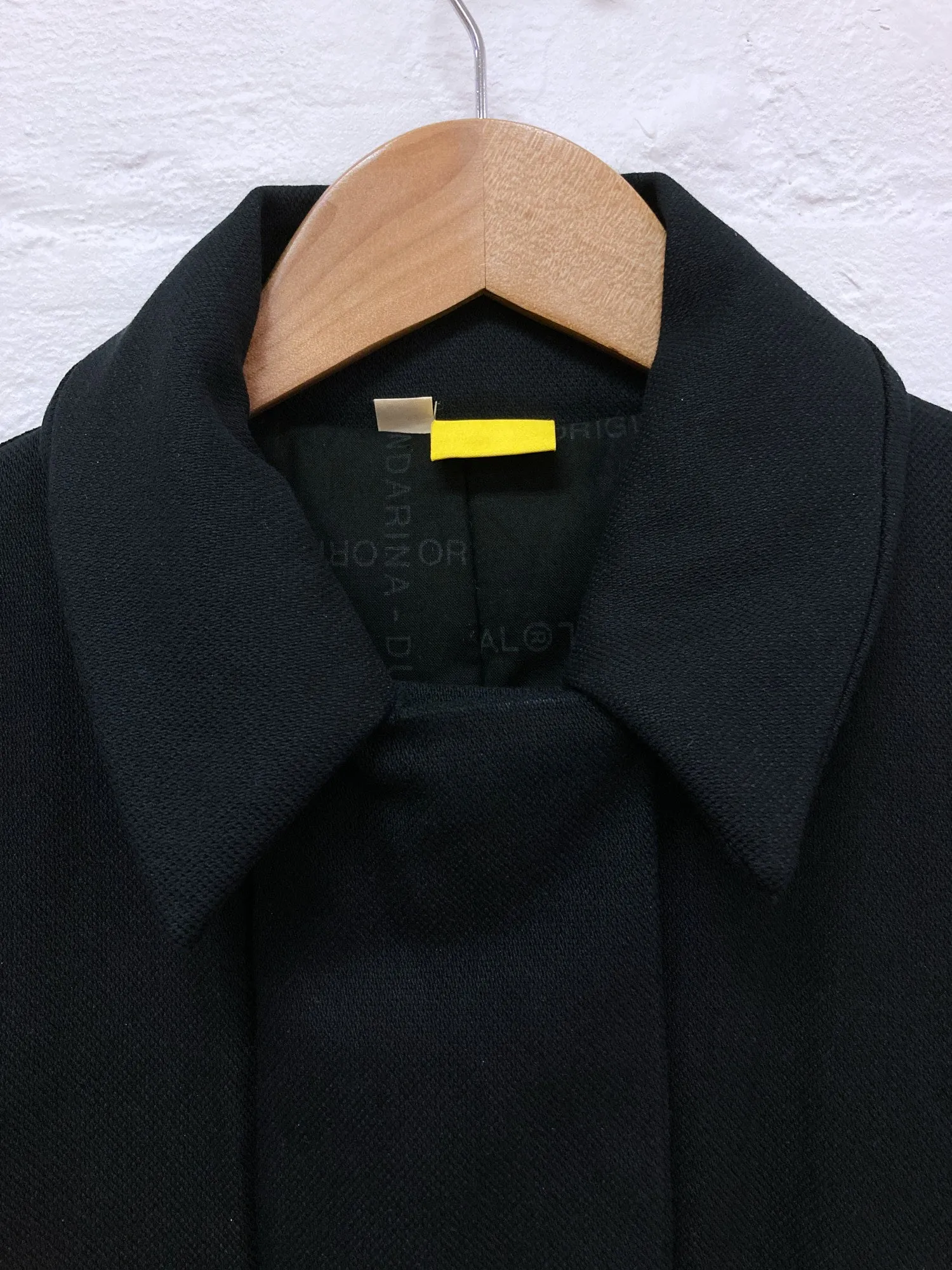 Mandarina Duck black quilted canvas covered placket zip coat - UK size 12