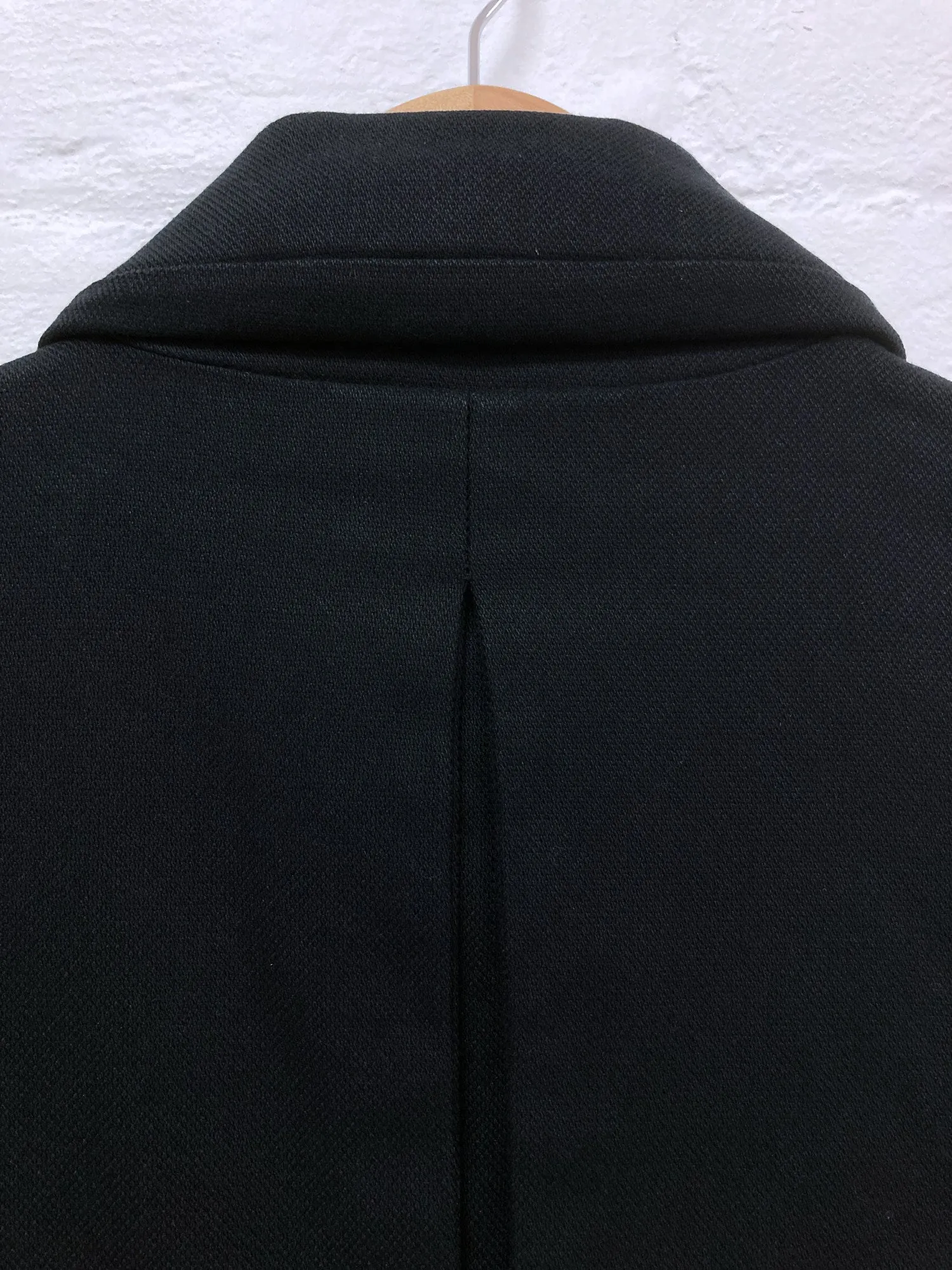 Mandarina Duck black quilted canvas covered placket zip coat - UK size 12