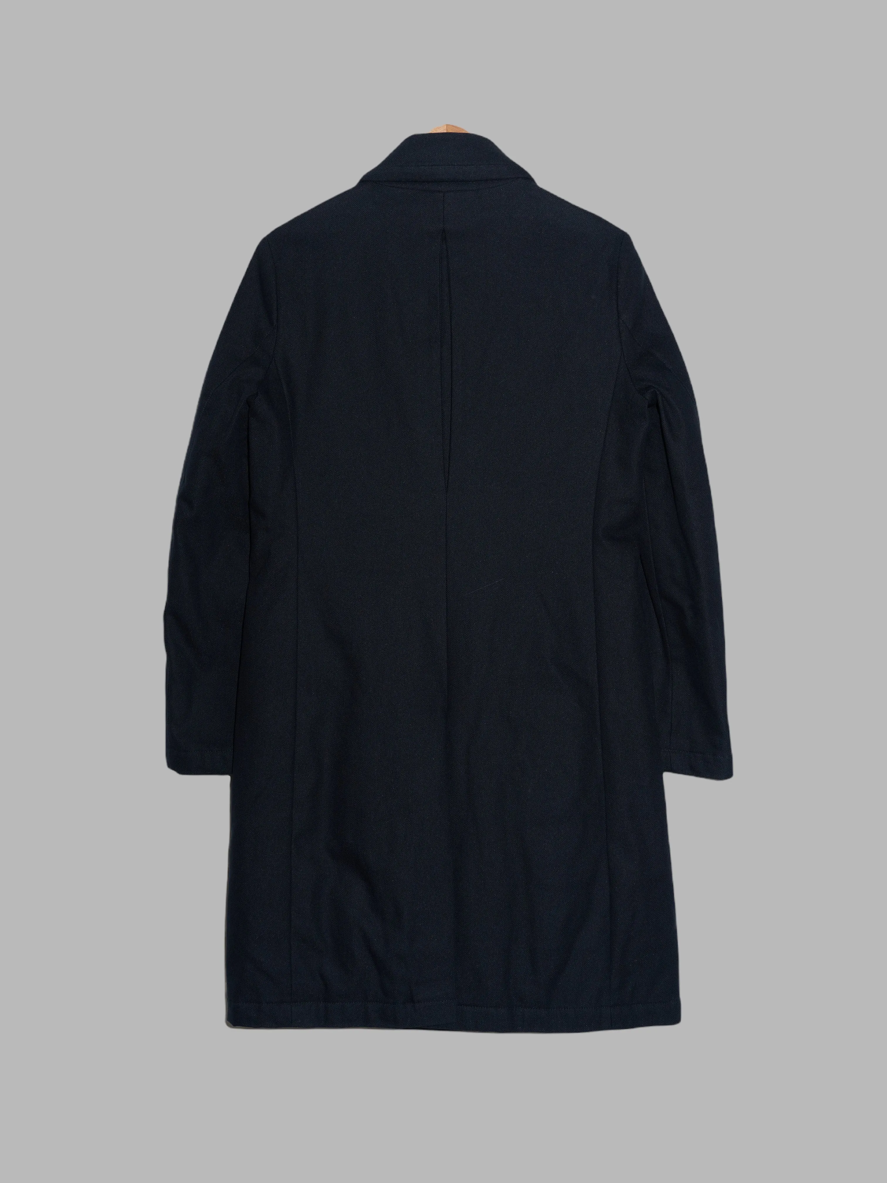 Mandarina Duck black quilted canvas covered placket zip coat - UK size 12