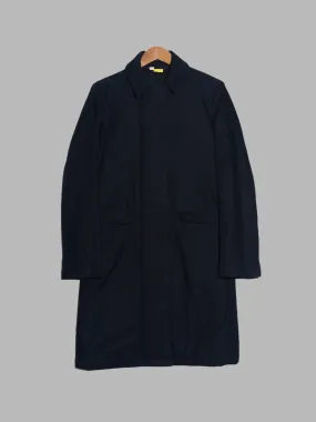 Mandarina Duck black quilted canvas covered placket zip coat - UK size 12