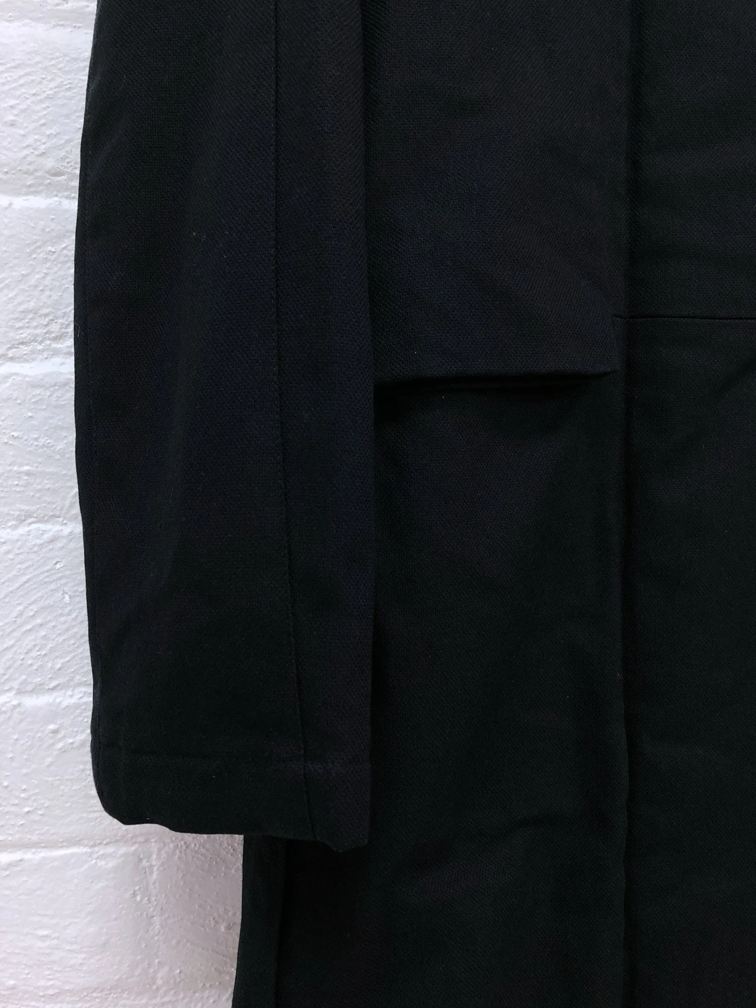 Mandarina Duck black quilted canvas covered placket zip coat - UK size 12