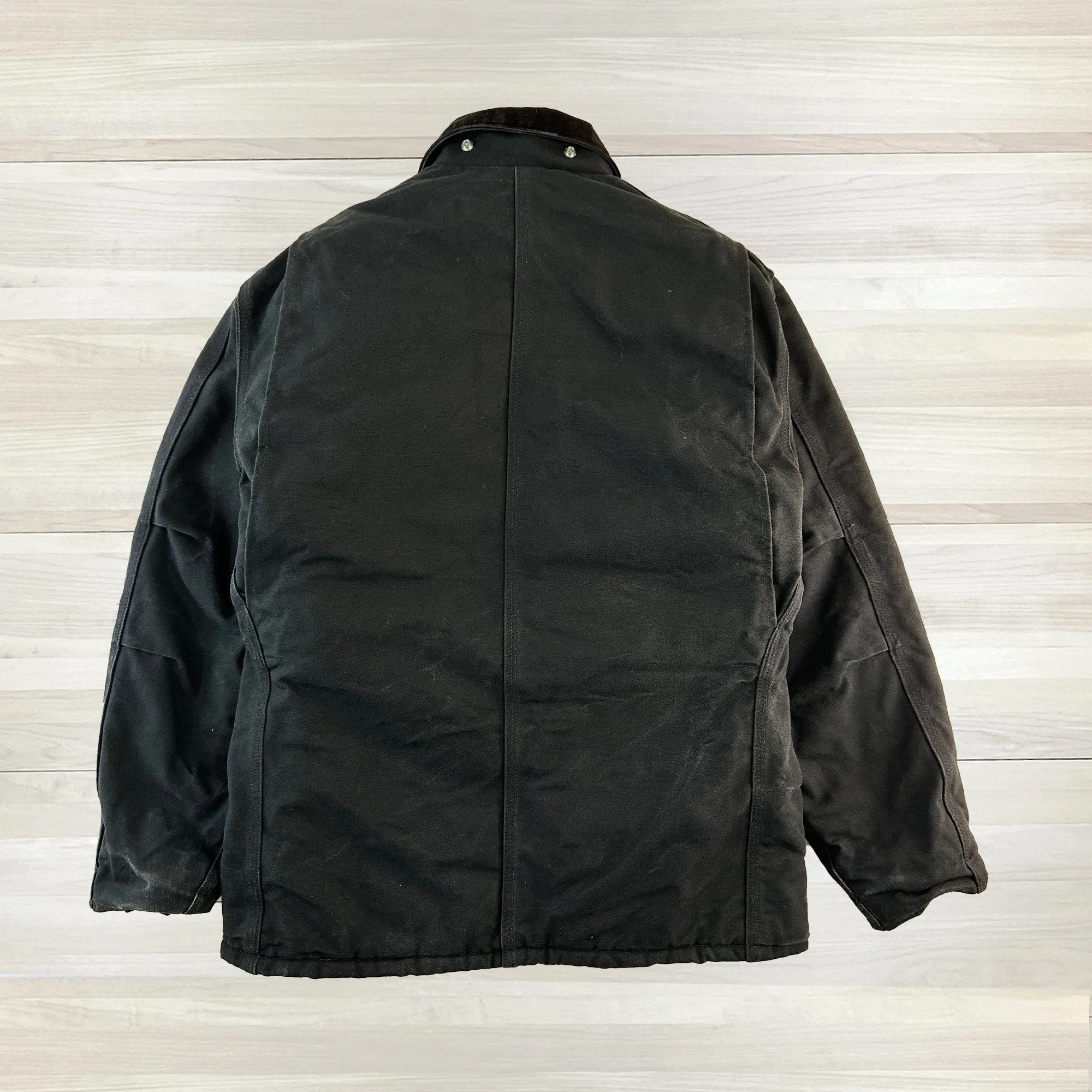 Men's Black Carhartt Coat Size 38 (Medium)