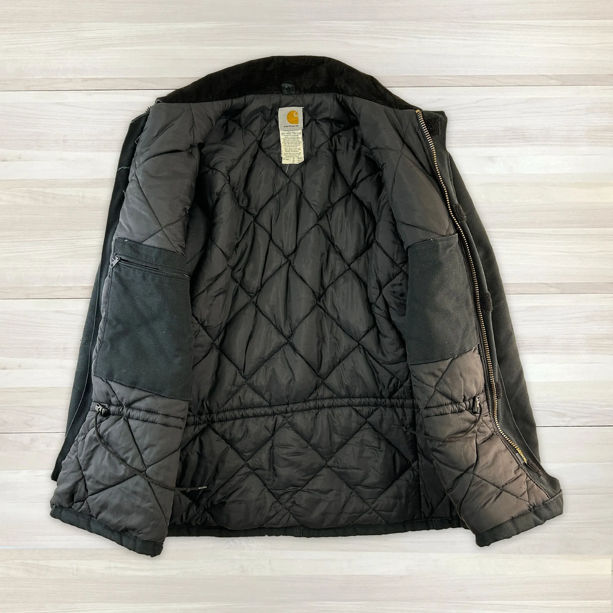 Men's Black Carhartt Coat Size 38 (Medium)