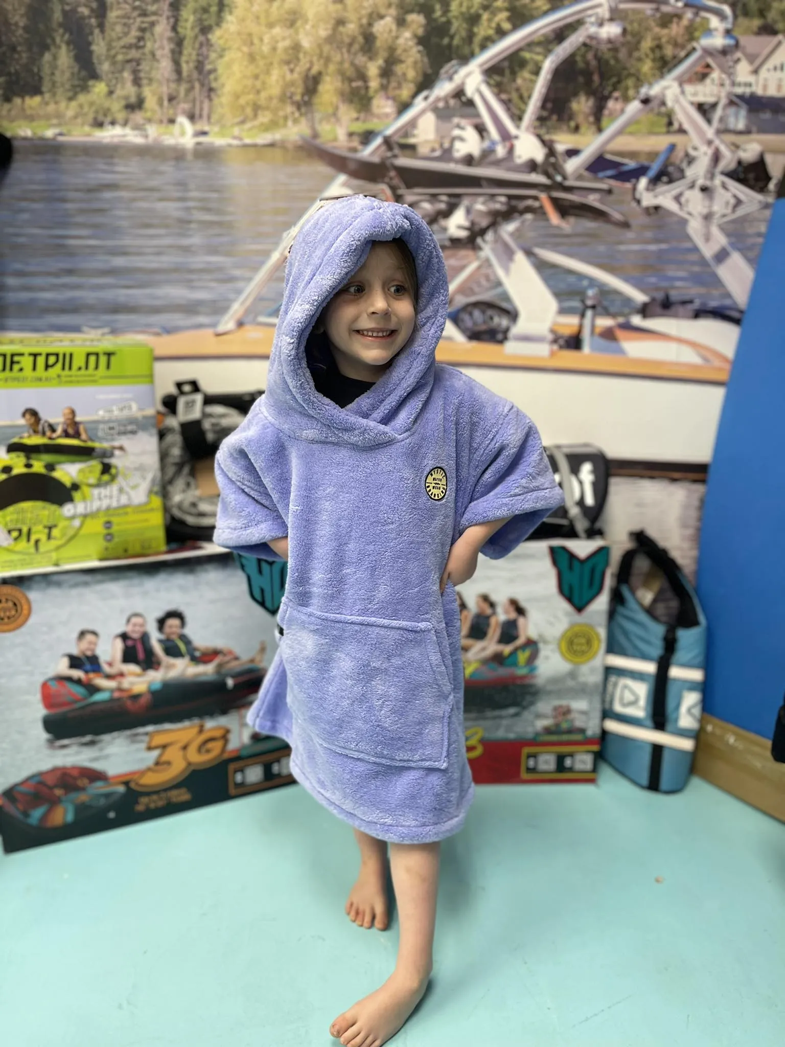 MYSTIC Poncho Teddy Kids | Pastel Lilac