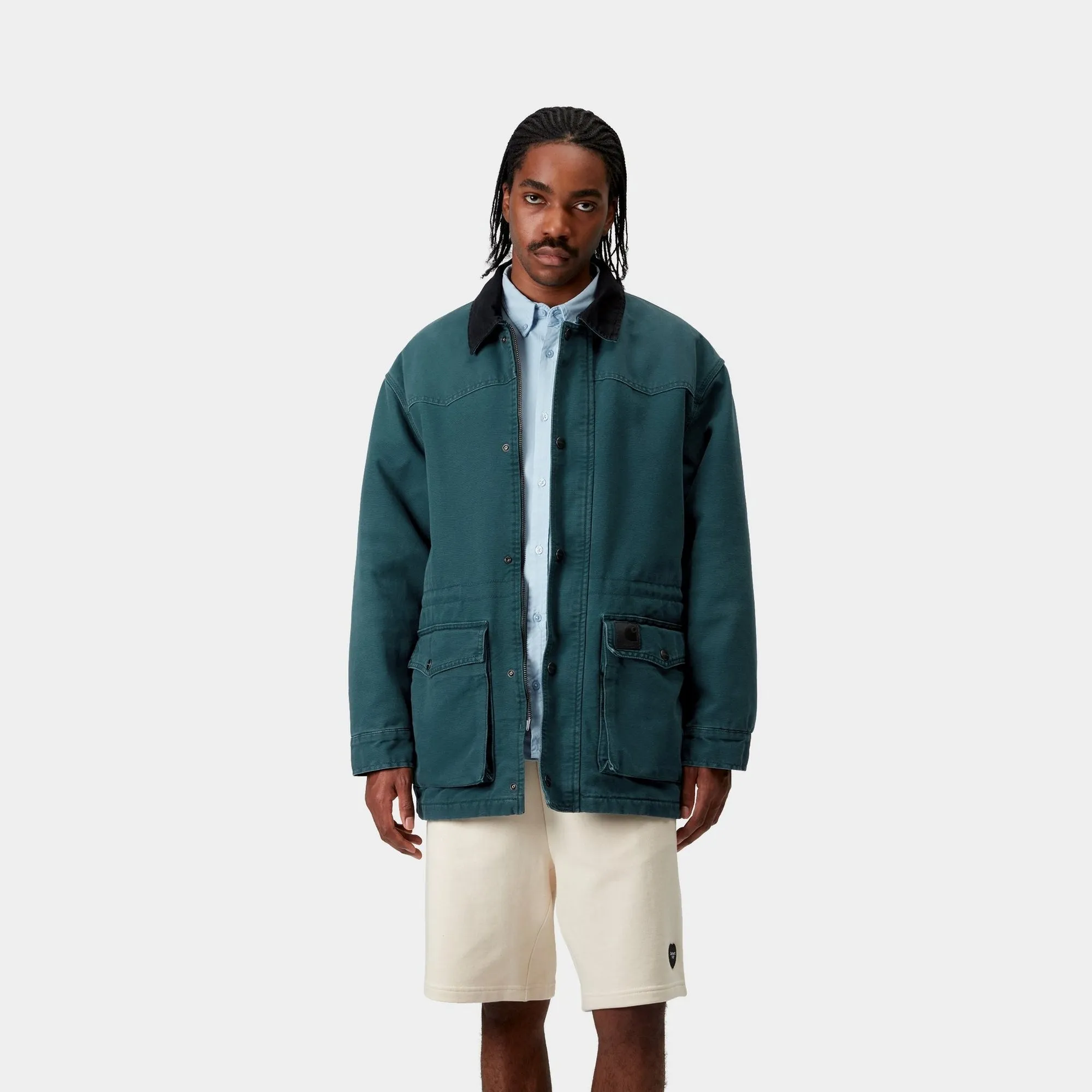 OG Santa Fe Coat | Deep Lagoon / Black (stone canvas)