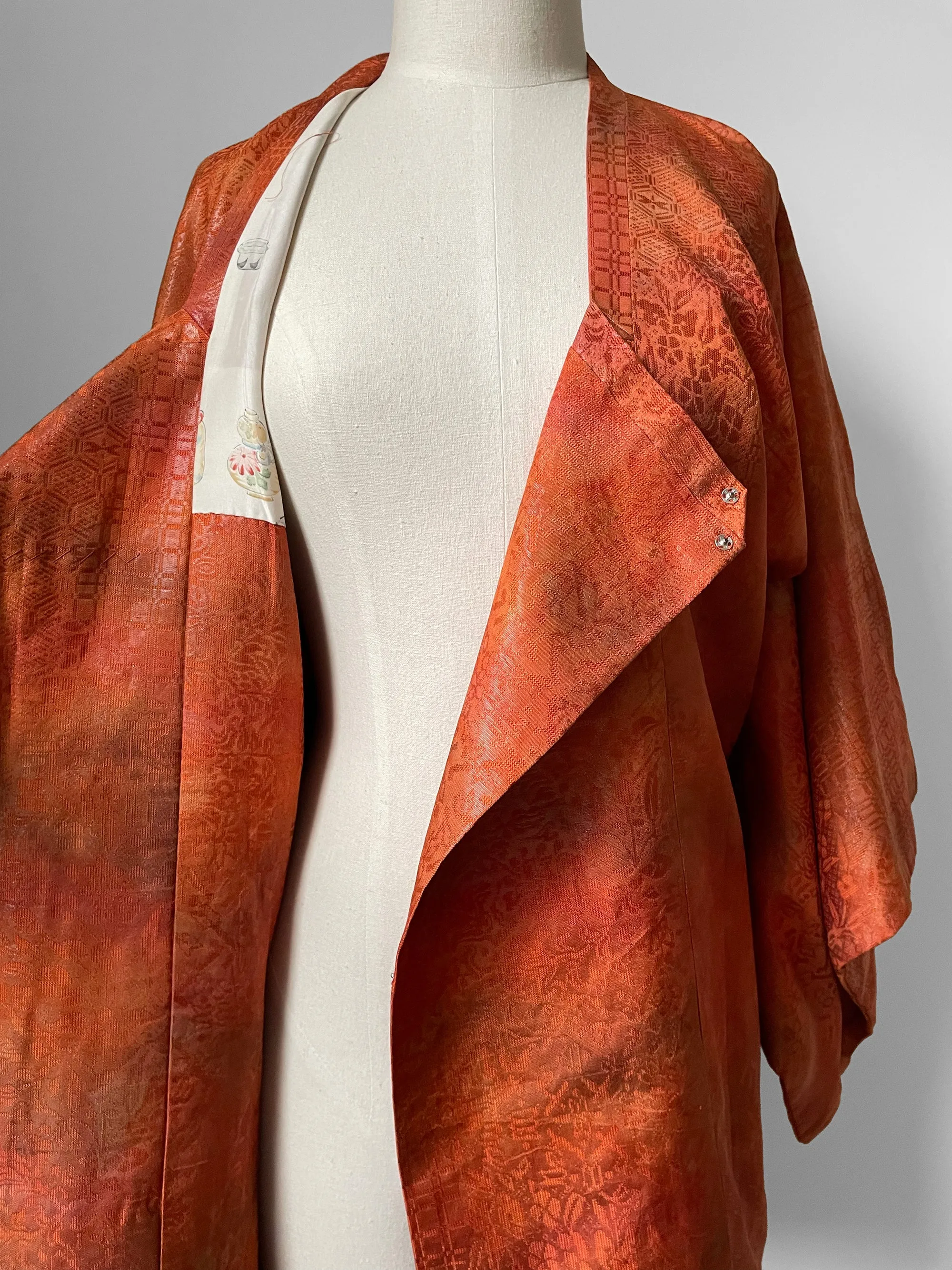 Orange Double Breasted Haori Jacket
