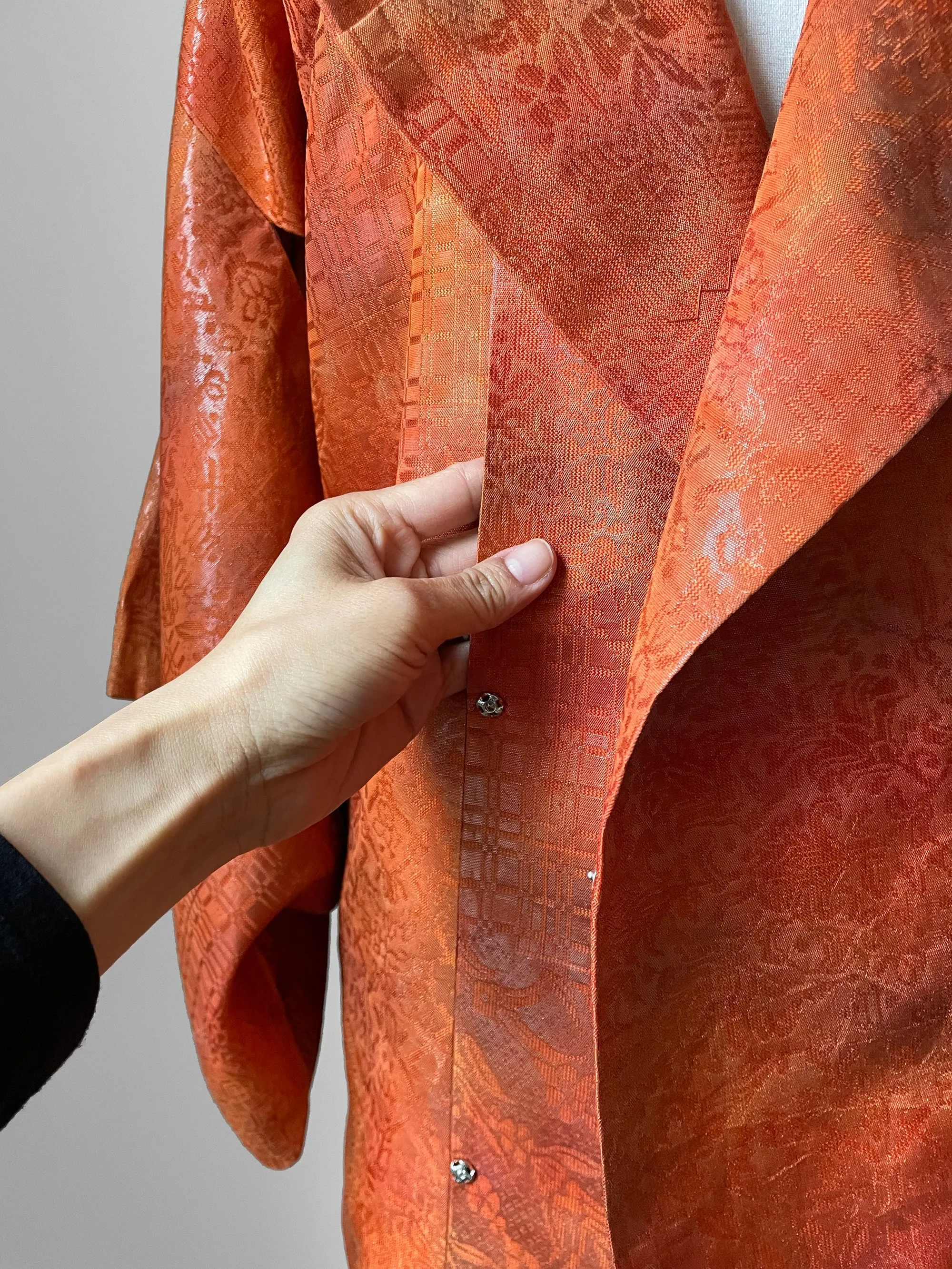 Orange Double Breasted Haori Jacket