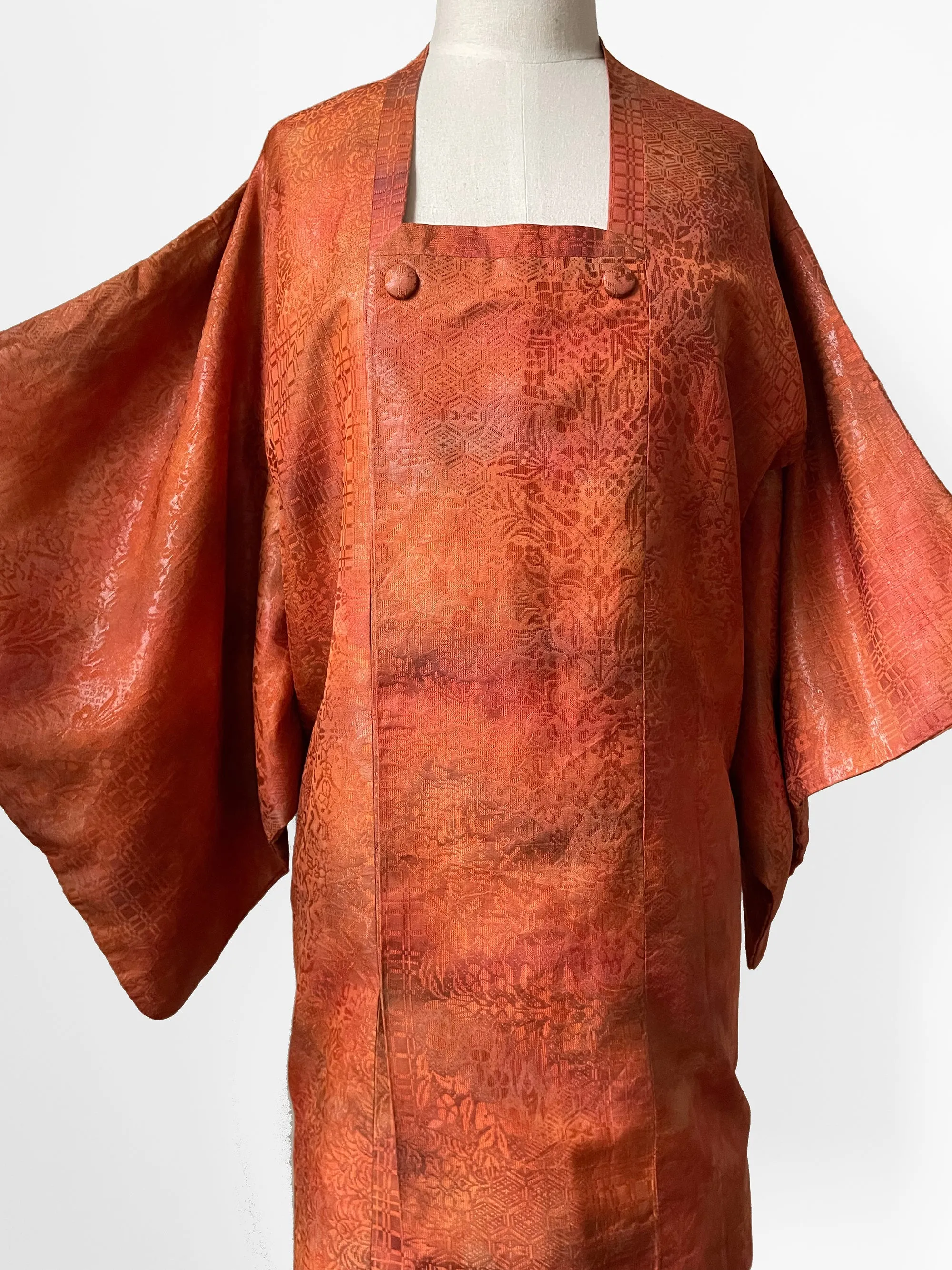 Orange Double Breasted Haori Jacket