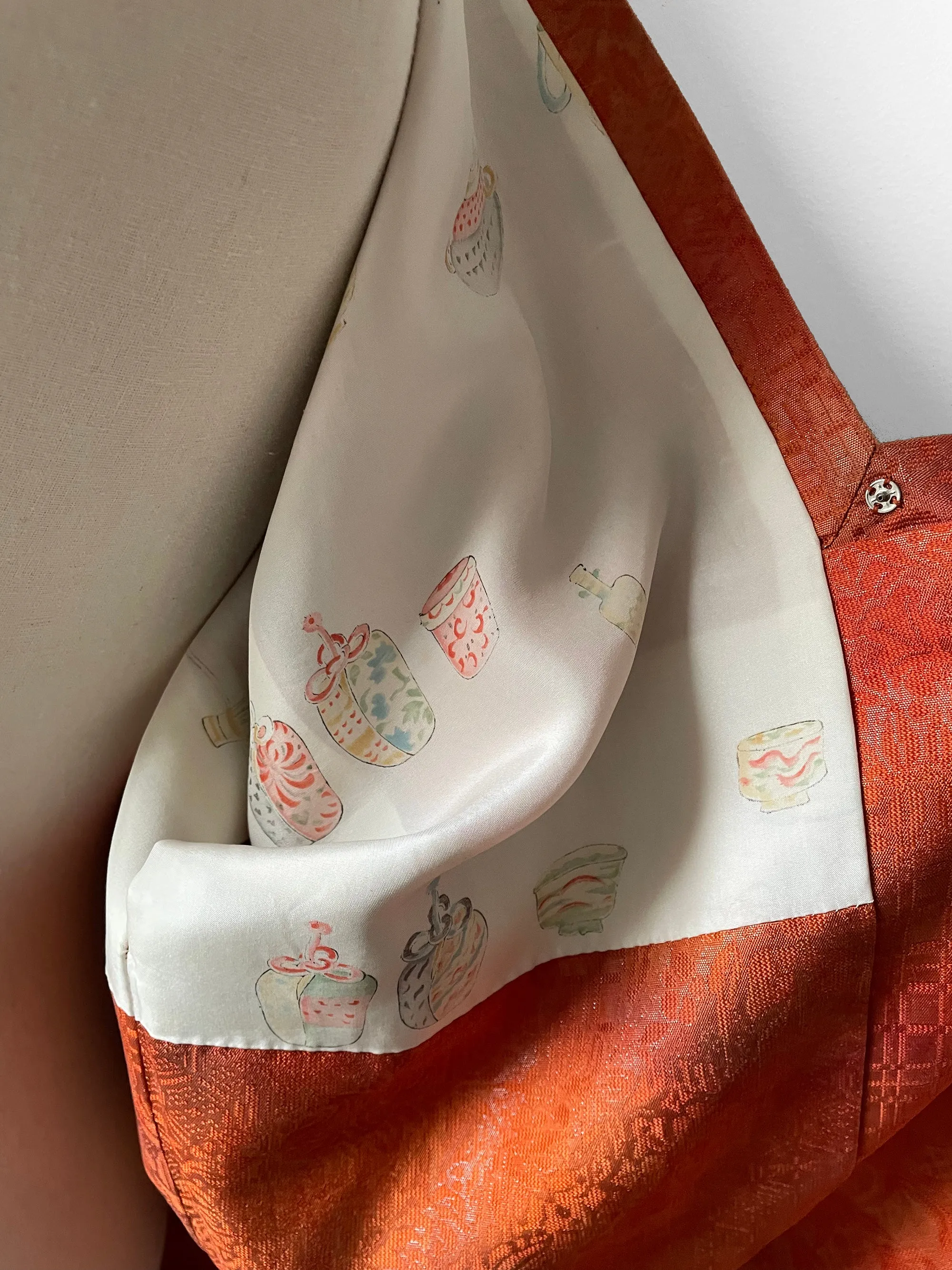 Orange Double Breasted Haori Jacket