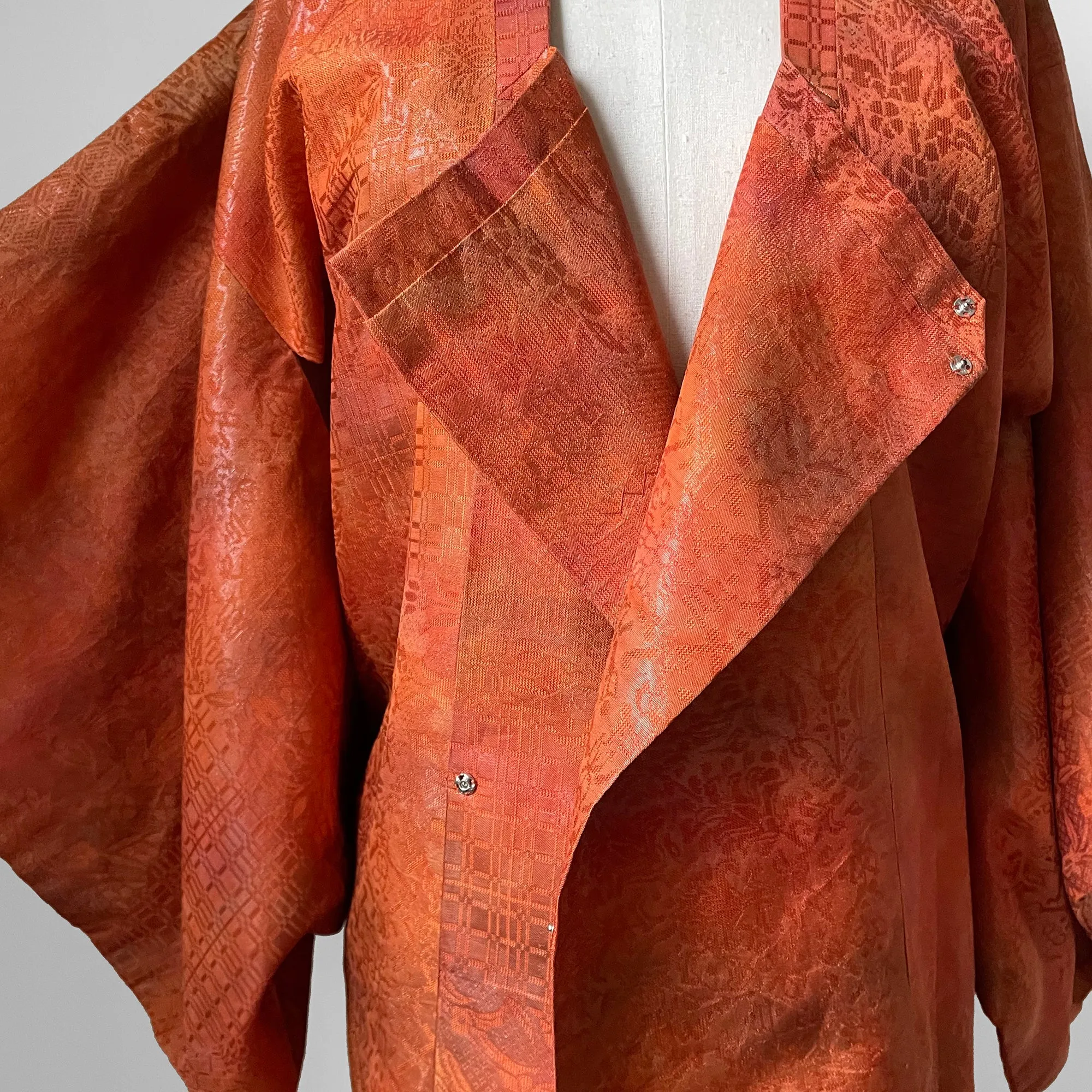 Orange Double Breasted Haori Jacket