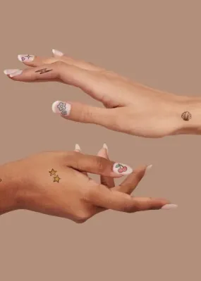 Pastel Magic Nail Art Temporary Tattoo Pack