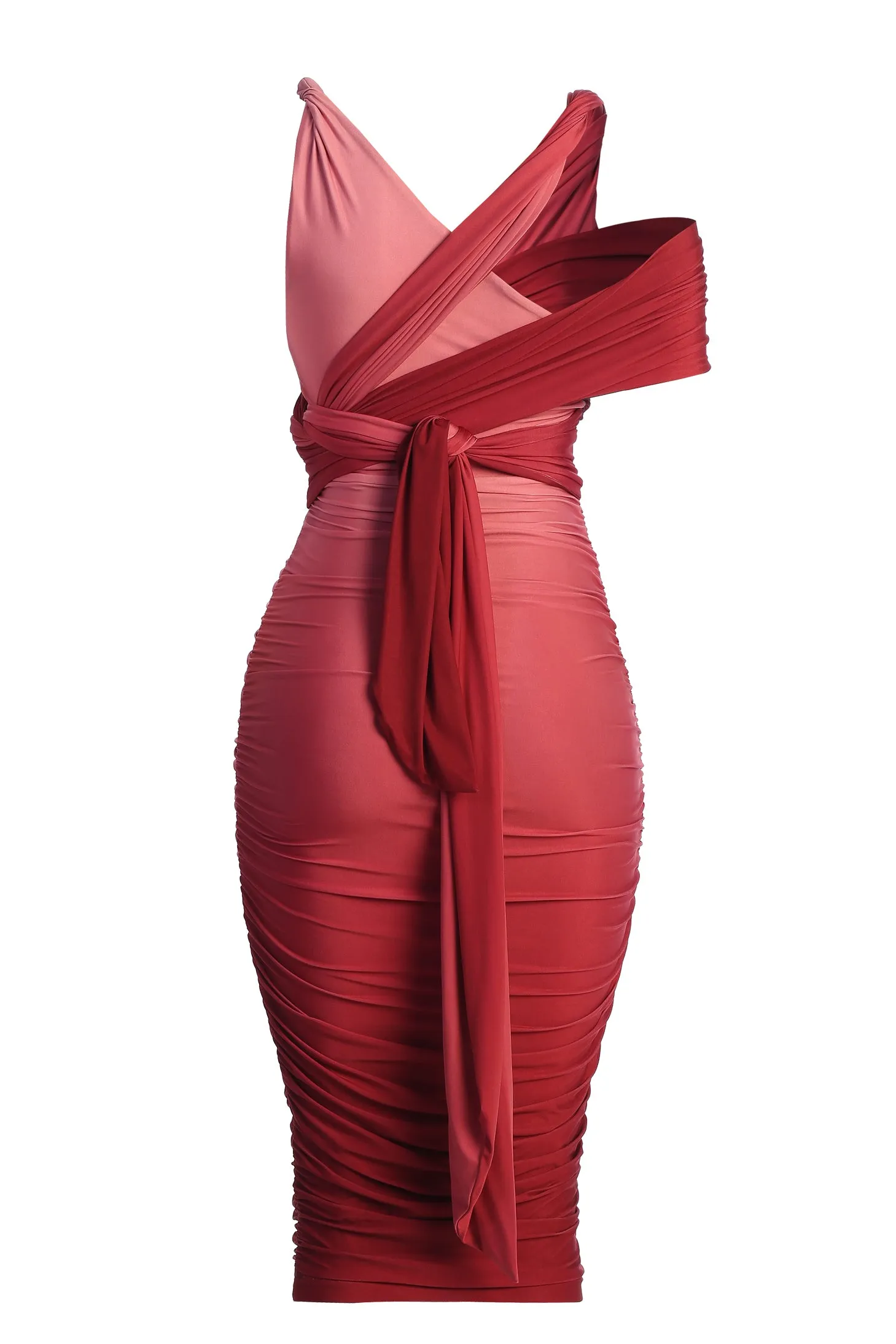 Pink Ombré Edge Of Romance Midi Dress