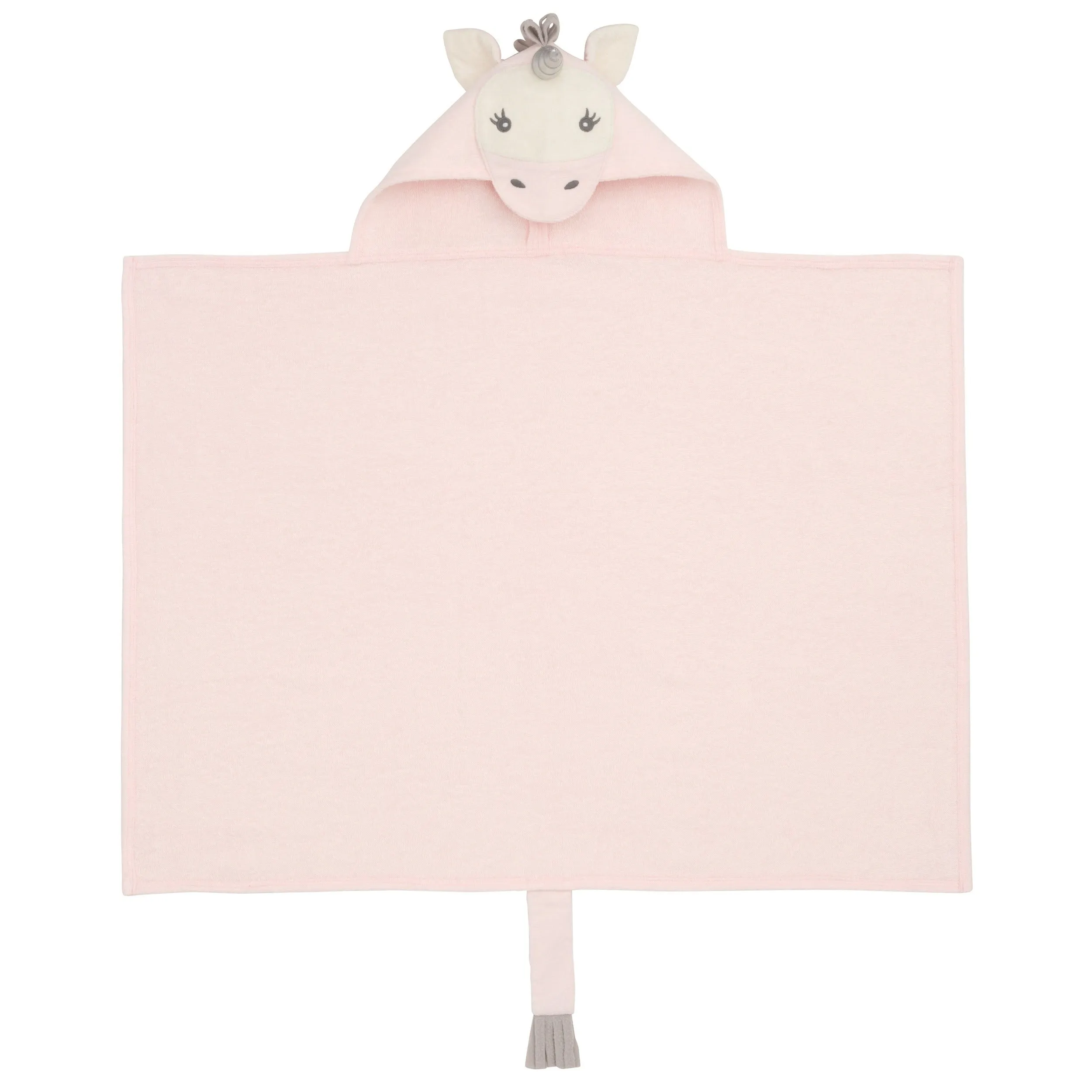 Pink Unicorn Hooded Baby Bath Wrap