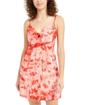 Planet Gold Junior's Tie Dye Dress Red Size X-Large