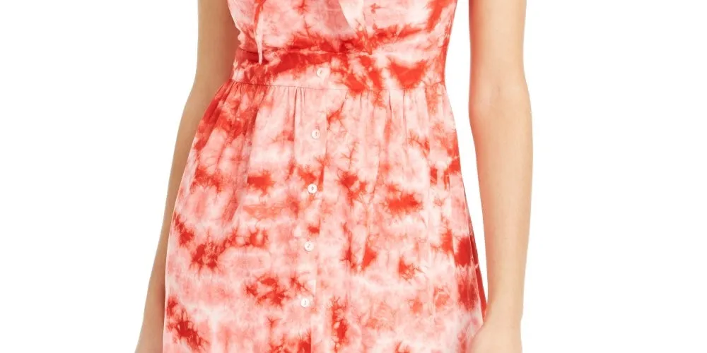 Planet Gold Junior's Tie Dye Dress Red Size X-Large