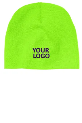 Port & Company Branded Beanies, Neon Green