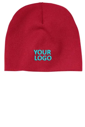 Port & Company Customized Beanies, Red
