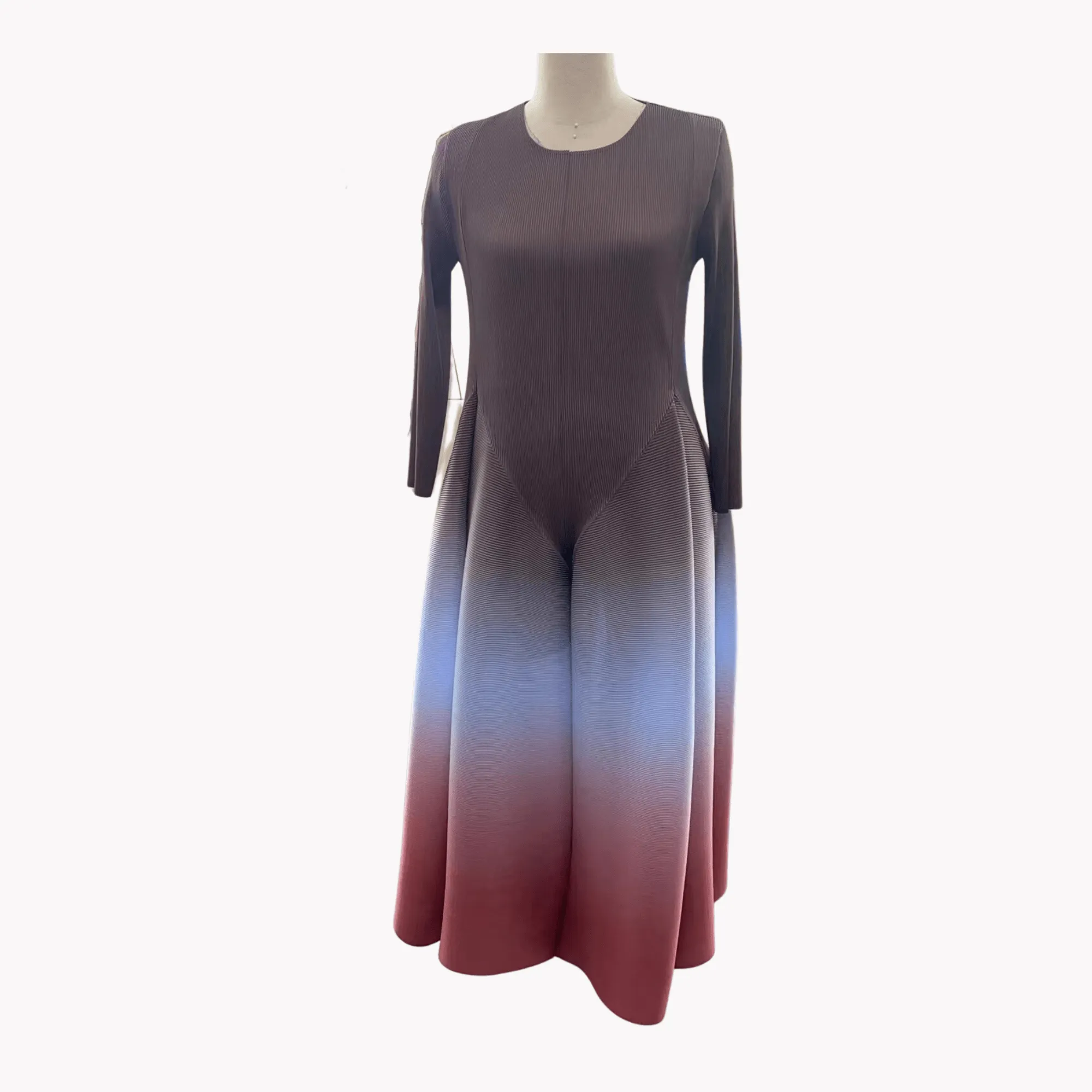 Pre Order:  Pleated Gradient Dress
