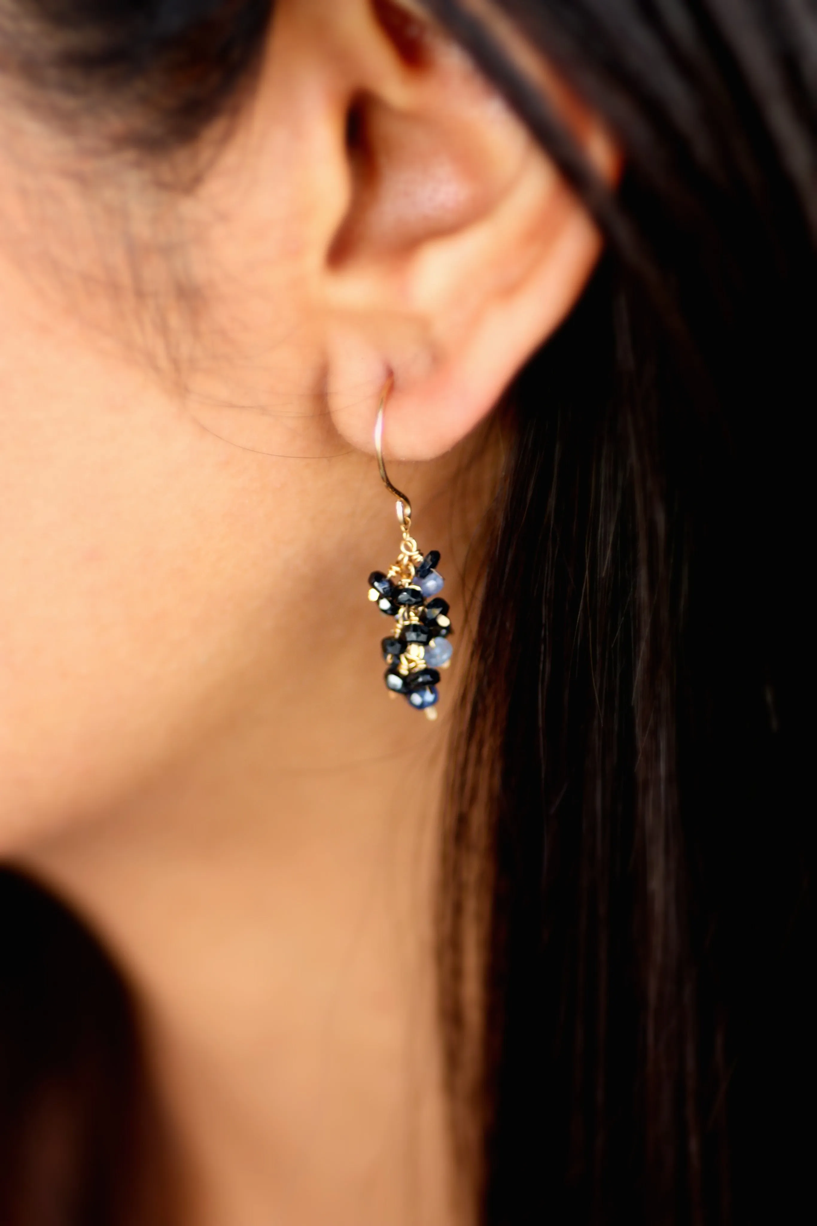 Ruby Cluster Earrings