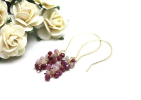 Ruby Cluster Earrings