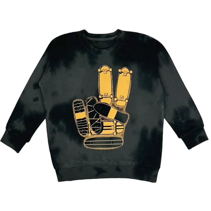TIN Skate More Black Tie Dye Sweatshirt