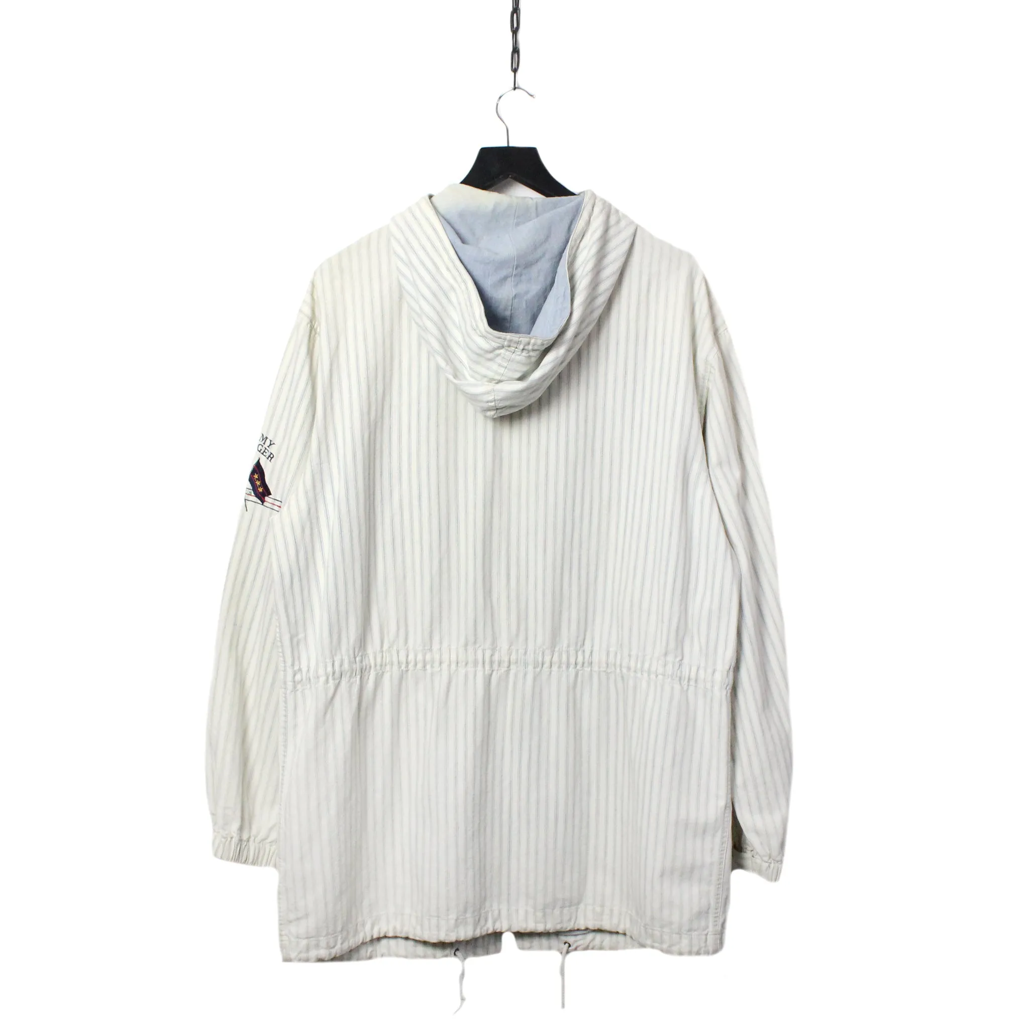 Tommy Hilfiger Lightweight Pinstripe Parka Jacket circa 1990's